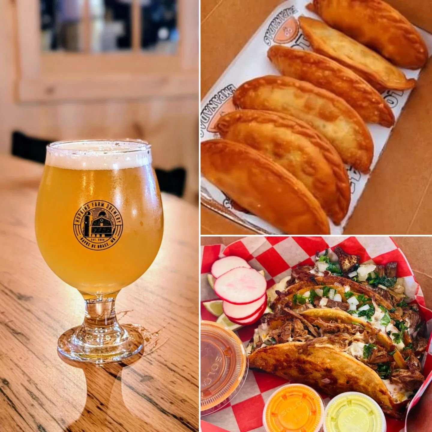 Unfortunately due to the weather, the vendors, DJ, and salsa lessons have been cancelled.

But we'll still have two awesome food trucks, @410empanadas and @dmv_taqueria, live music with @folkin_craic in the taproom from 2PM-6PM, festive music at 6PM,