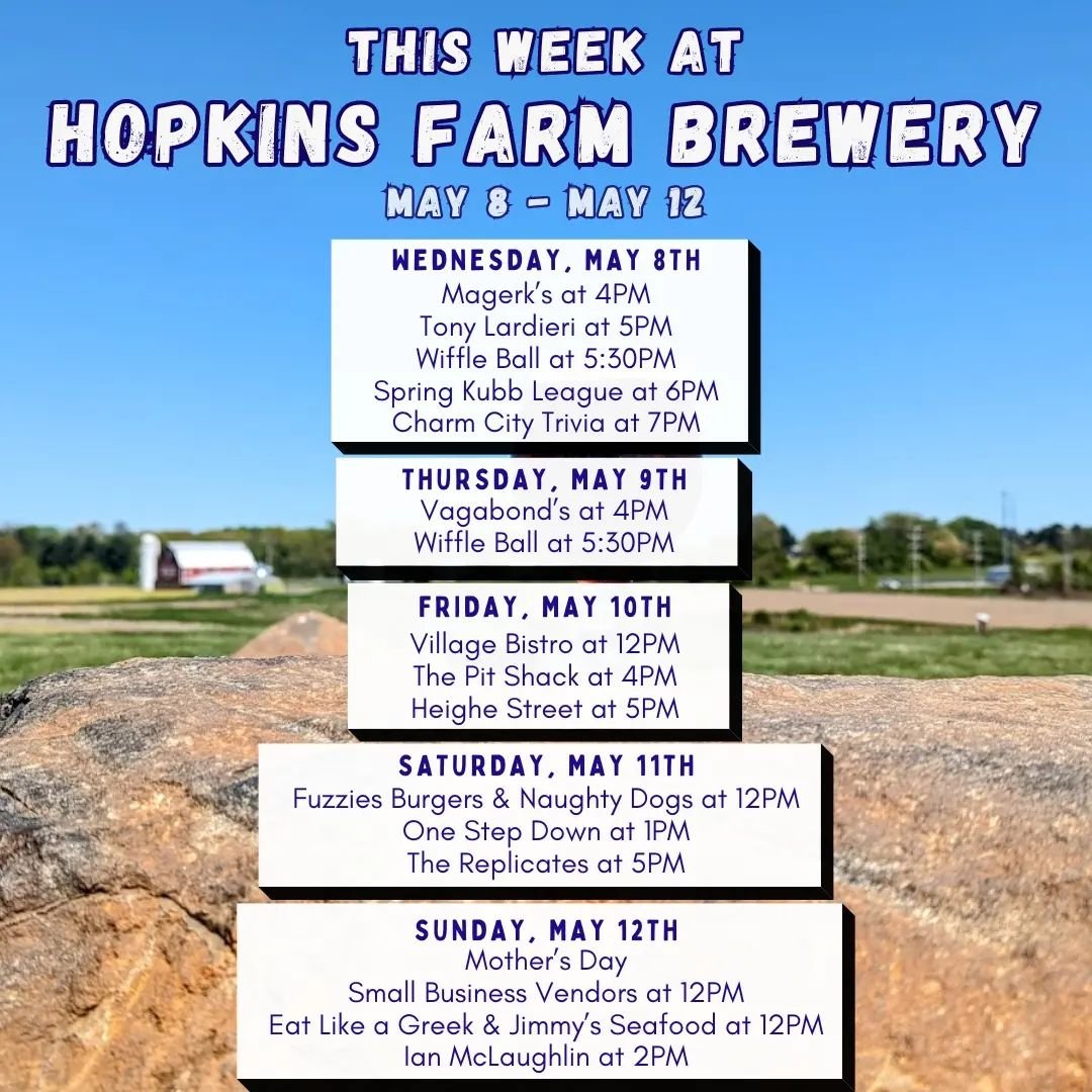 Lots of fun things happening at the brewery this week: Teacher Appreciation Week and Nurse's Week discounts&nbsp;Wednesday through Friday, Wiffle Ball, Small Business Vendors, Mother's Day, and more! Last week we tapped Rally Cap West Coast IPA, Adle
