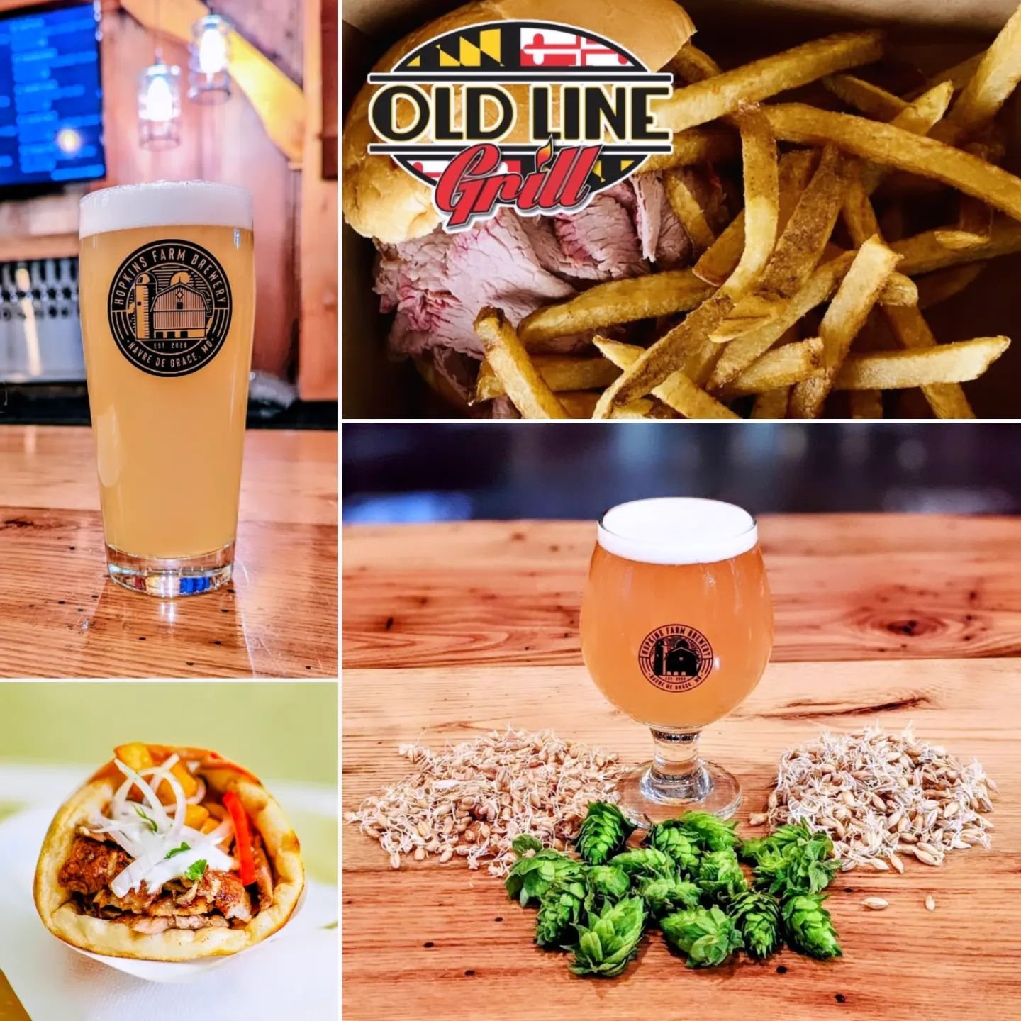 Join us today for a farm fresh beer, a gyro from @eatlikeagreekmd, and a pit sandwich from @oldlinegrill!

Unfortunately the Old Glory Music Festival has been postponed due to the weather.