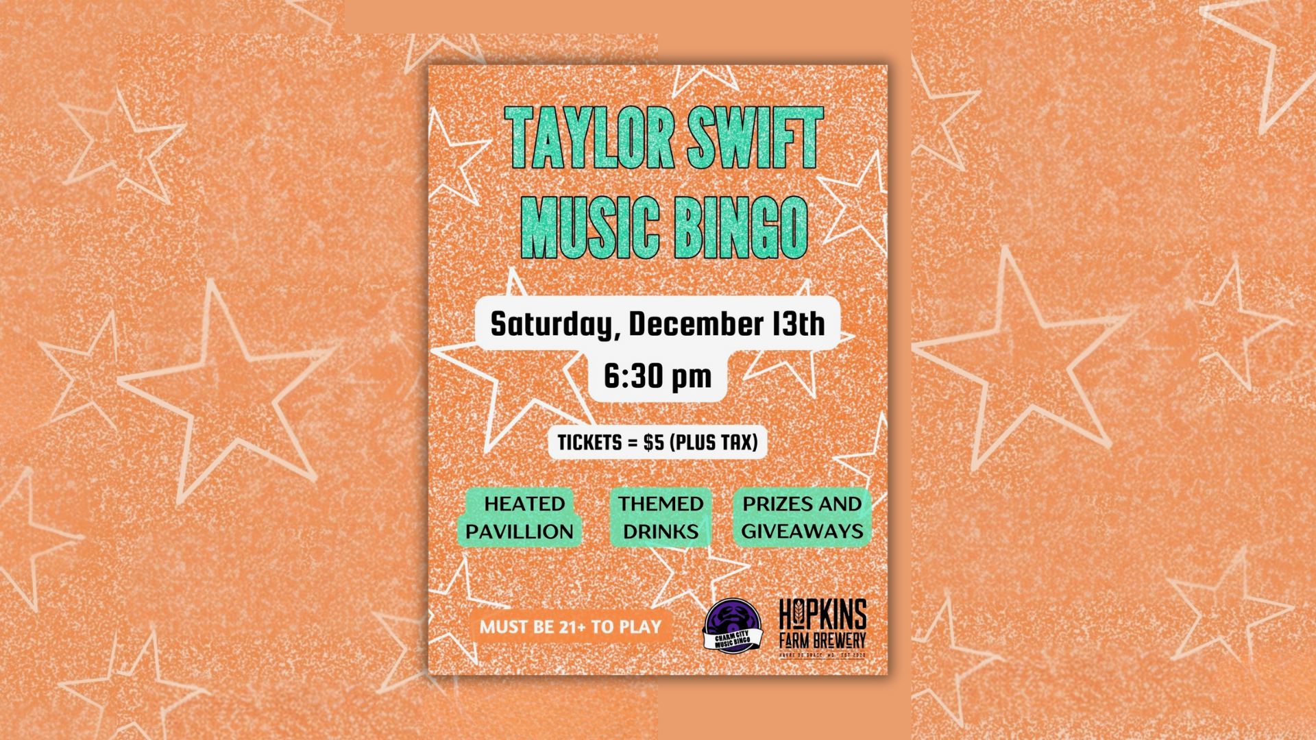 Taylor Swift Music Bingo