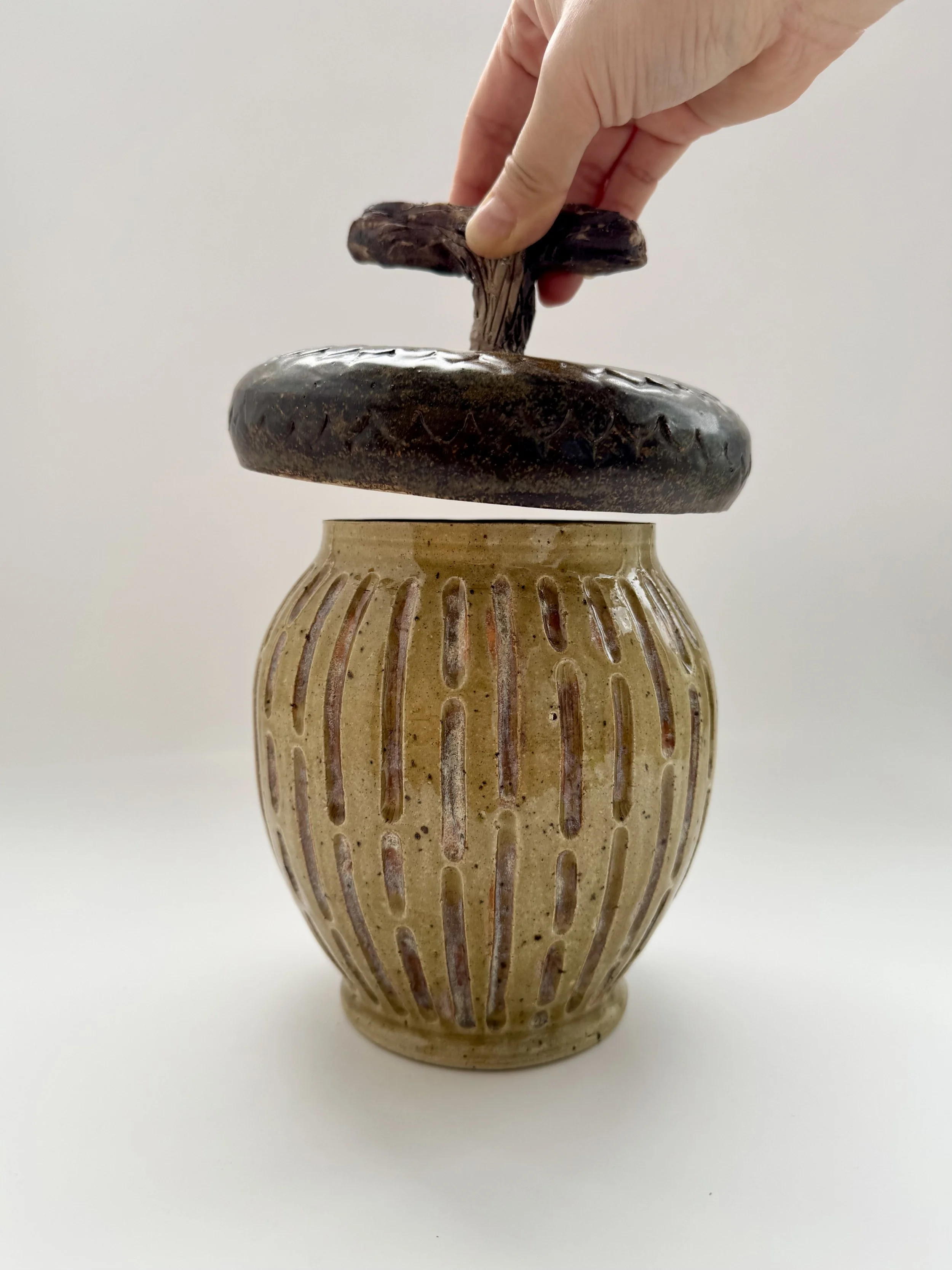 Acorn Lidded Jar