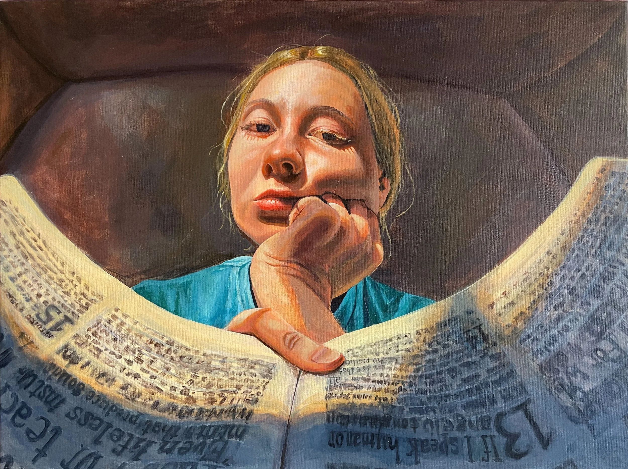 Martyna Sienkiewicz, "Love like a Chore", Acrylic Paint, 81x60.5cm, INSTAGRAM: martynasarts