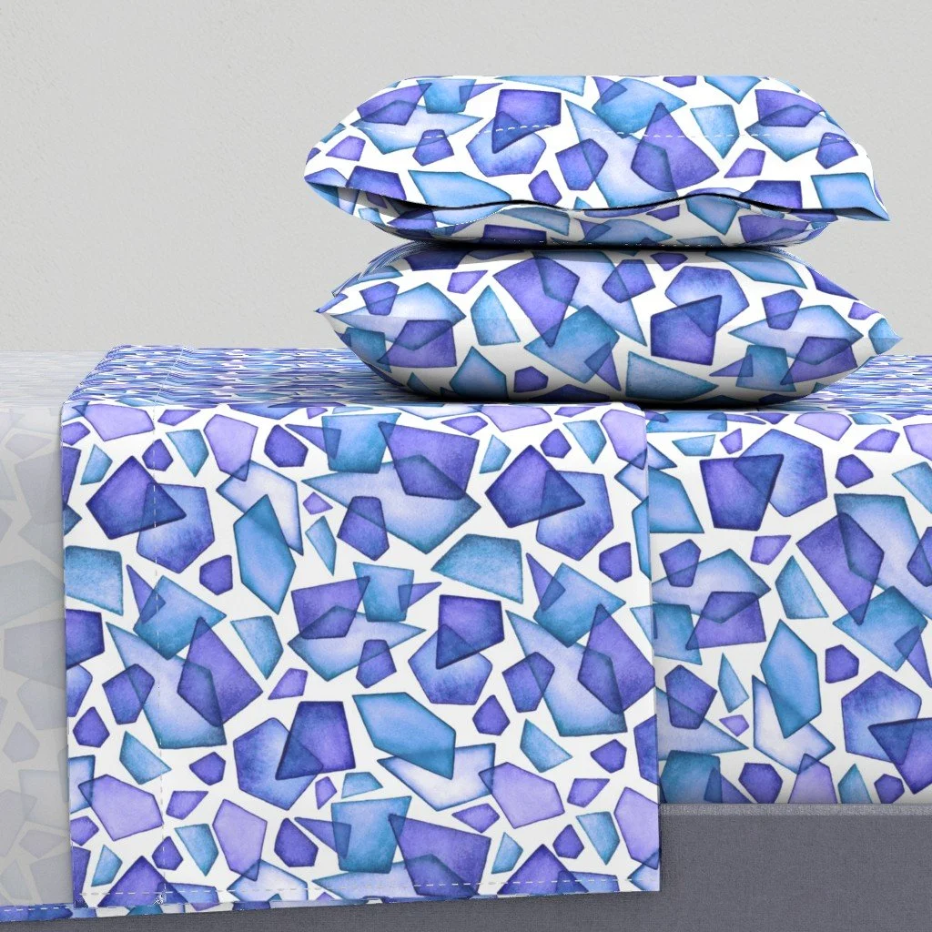 Sheet Set - Rainbow Shards Lavender Violet 