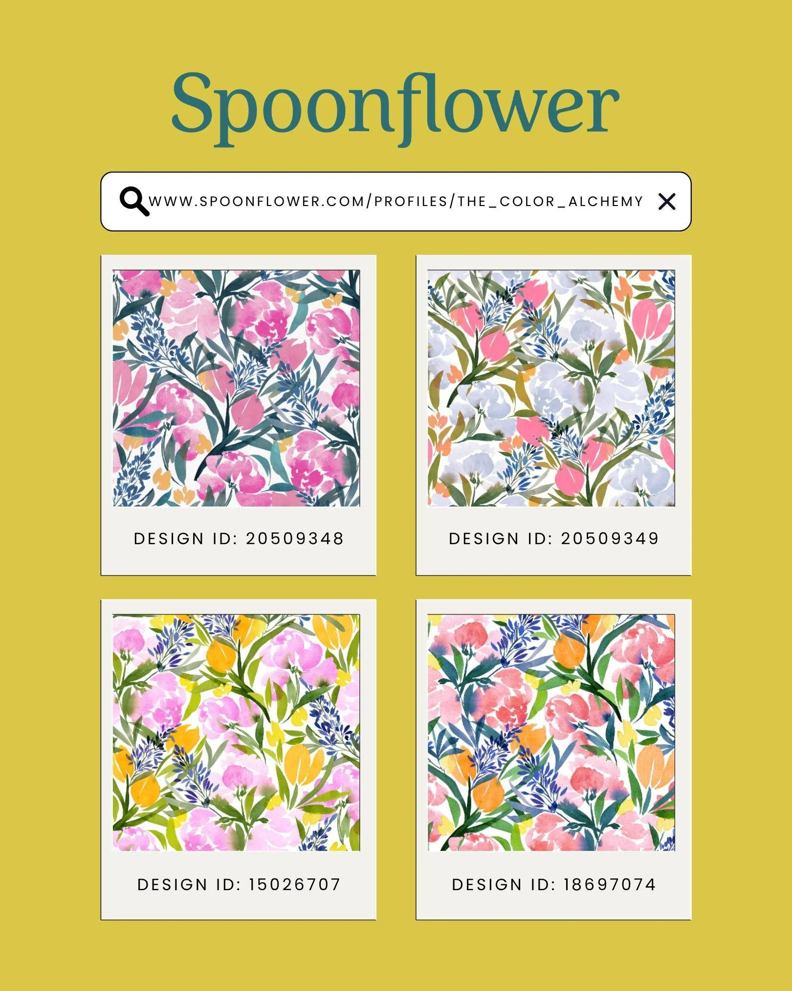 I&rsquo;ve been busy giving some of my favourite designs a fresh twist &mdash; new colourways just landed in my Spoonflower shop! 🥳
Each one began as a hand-painted watercolor painting, and it&rsquo;s pure magic seeing them come to life on fabric an