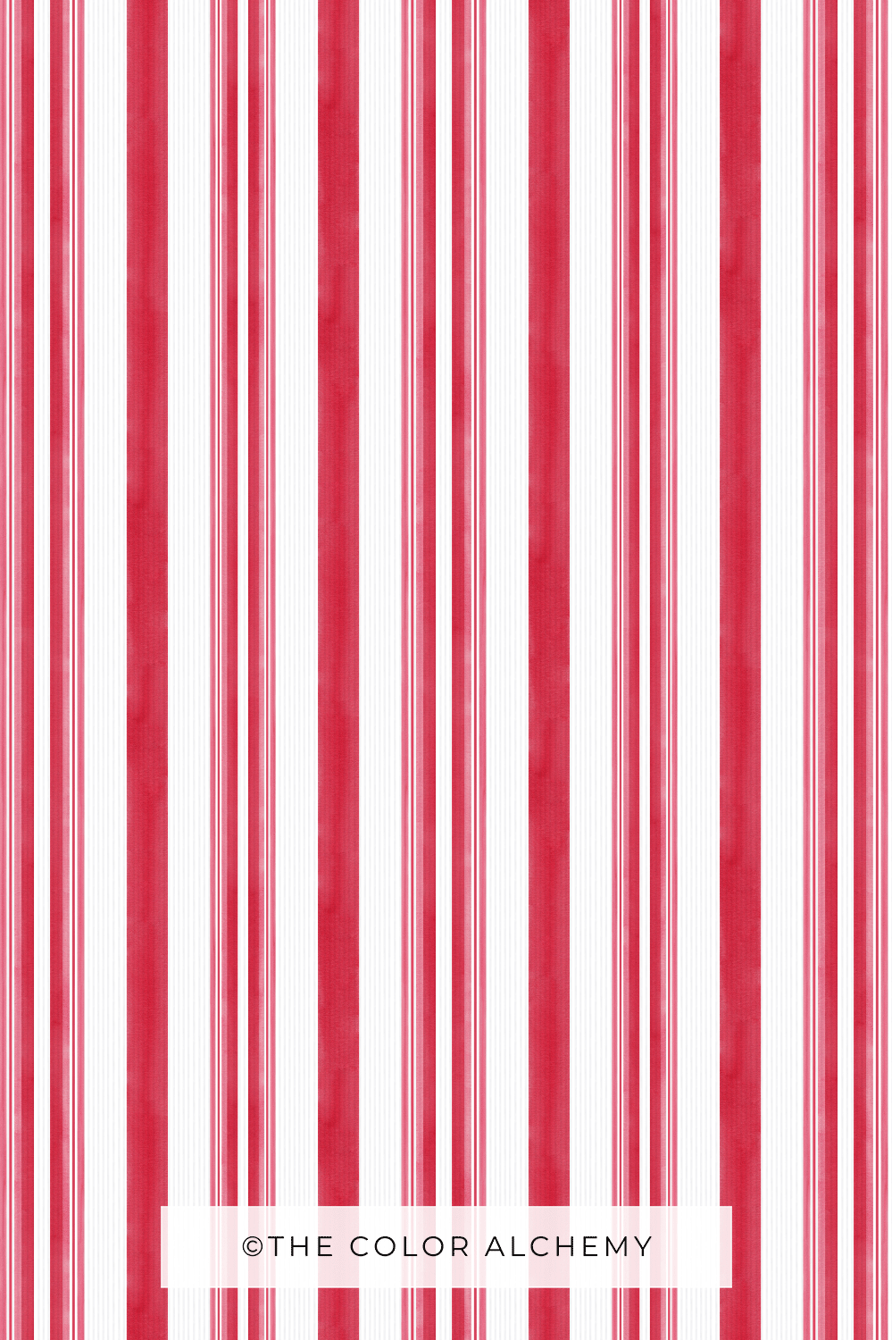 Candy Cane Stripes Cherry Red