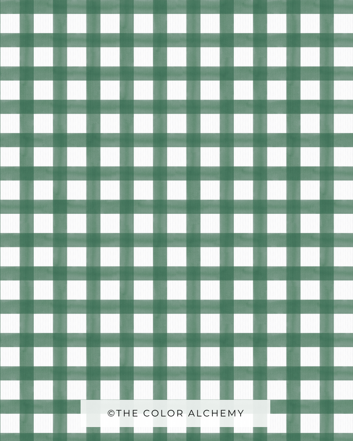 Gingham Forest Green