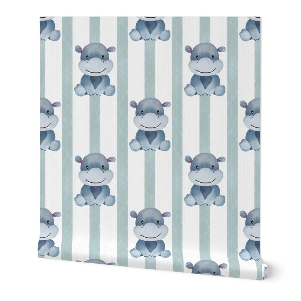 HIPPO-Seafoam Stripes