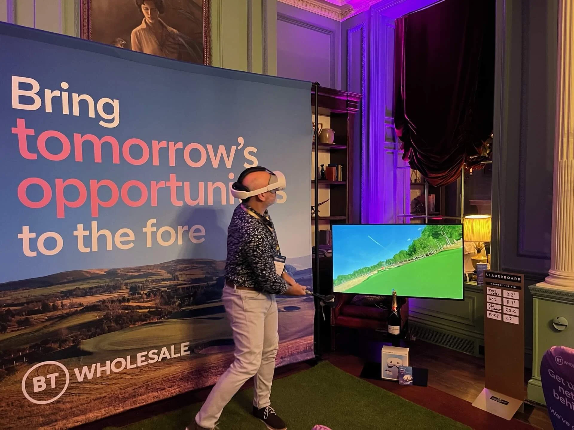 VR Golf Hire for BT at Gleneagles