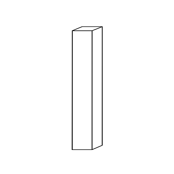 Close-up of 4 inch primed stile trim, ideal for modern casings and baseboards, prepped for painting to cut down on work time, and versatile for use with other trims to create custom styles.