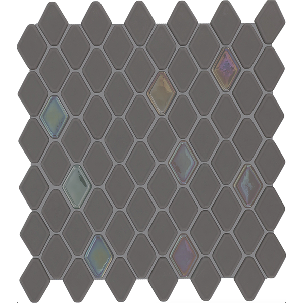Elongated Hex Mosaic Tile in Color Stardust