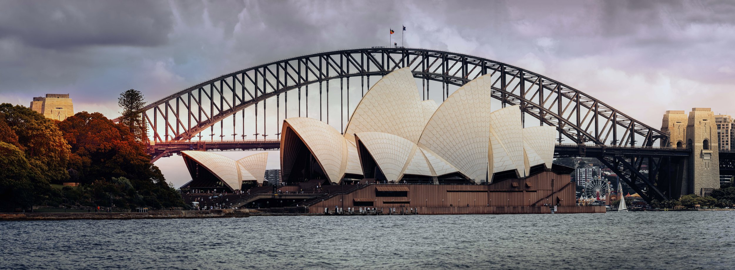 Bridge and Opera House from Mrs Macquarie’s Chair - Late Afternoon