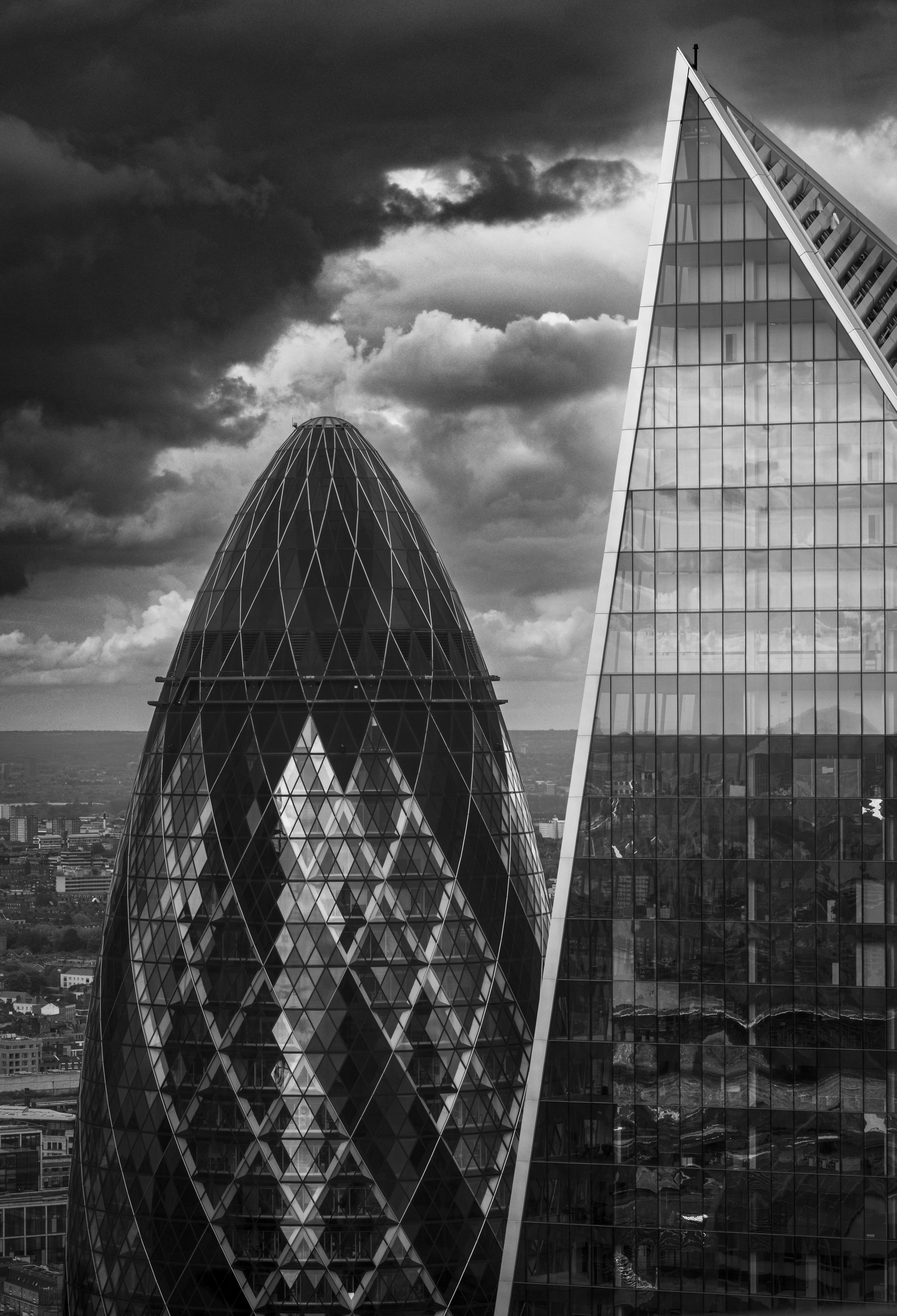 The Gherkin in Black and White