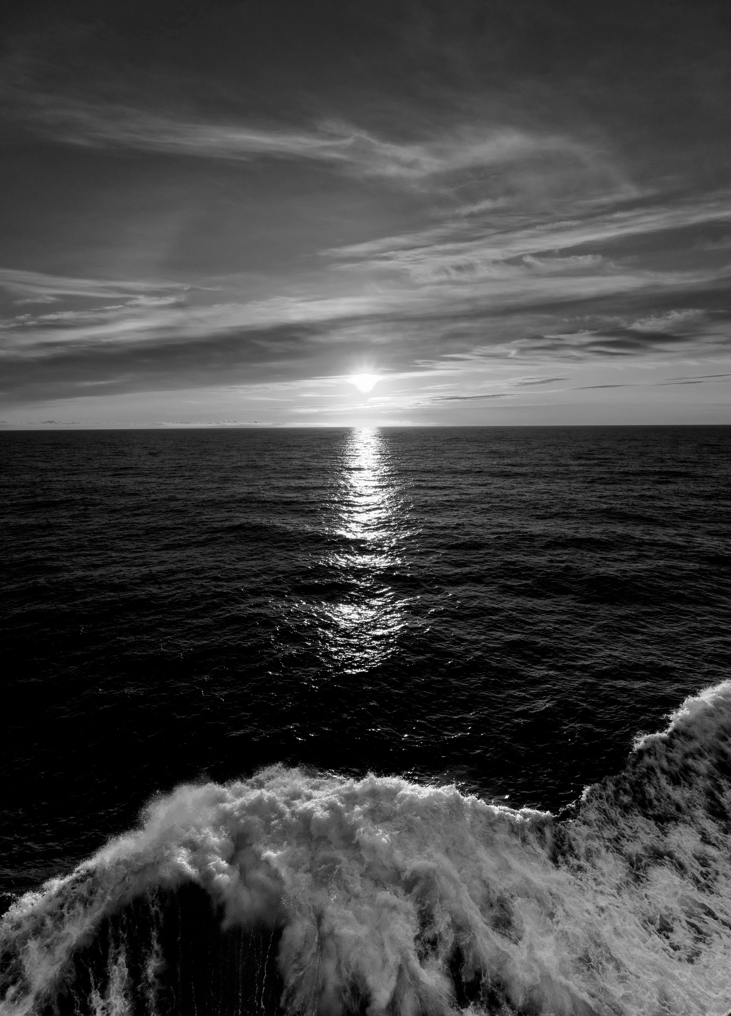 Sunset at Sea #2 (BW)