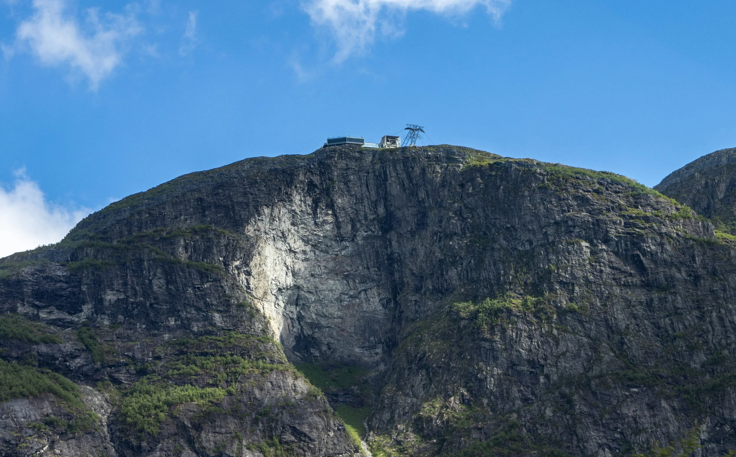 Looking up at the Loen Skylift