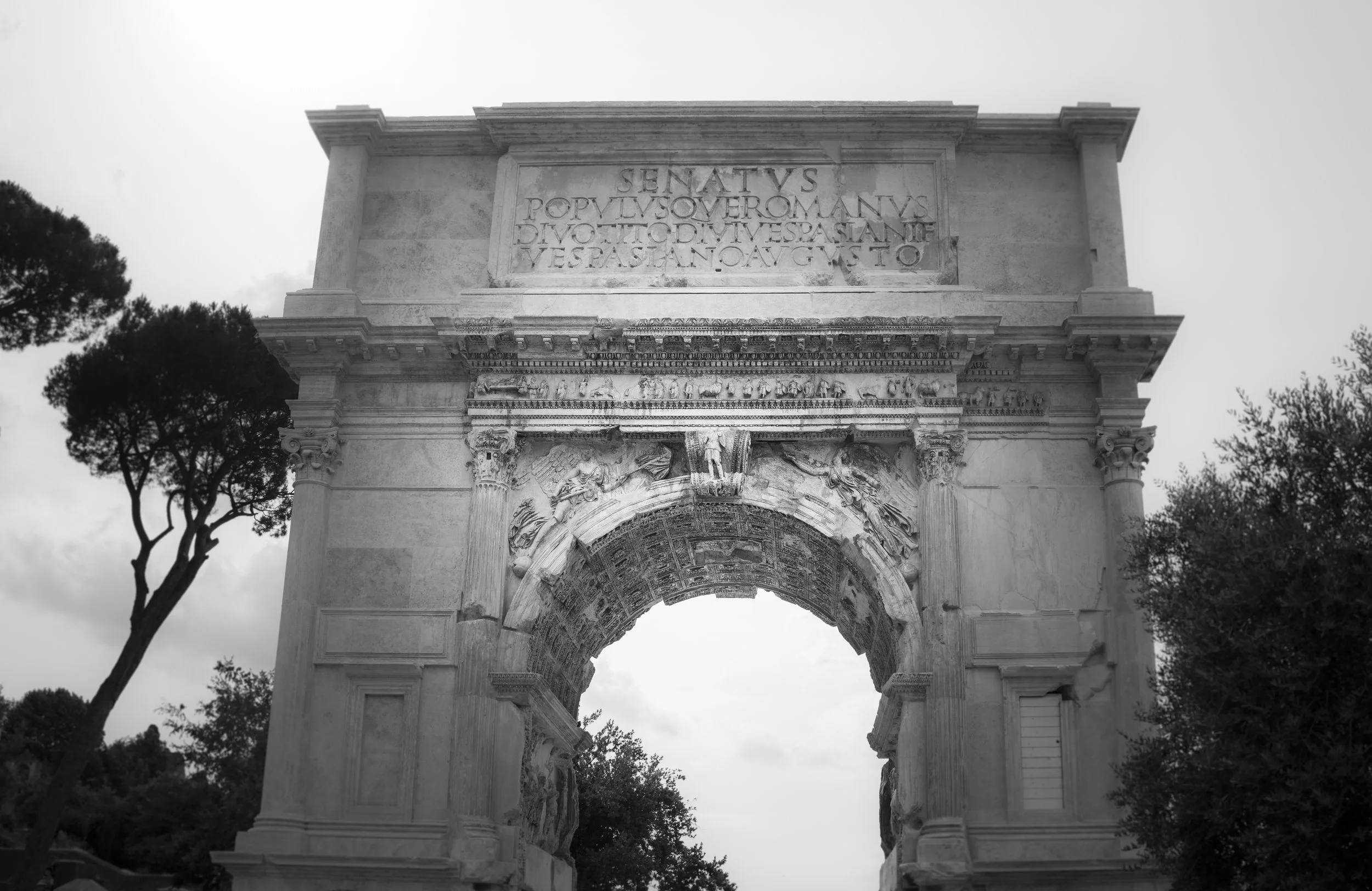 Arch of Constantine in Black and White
