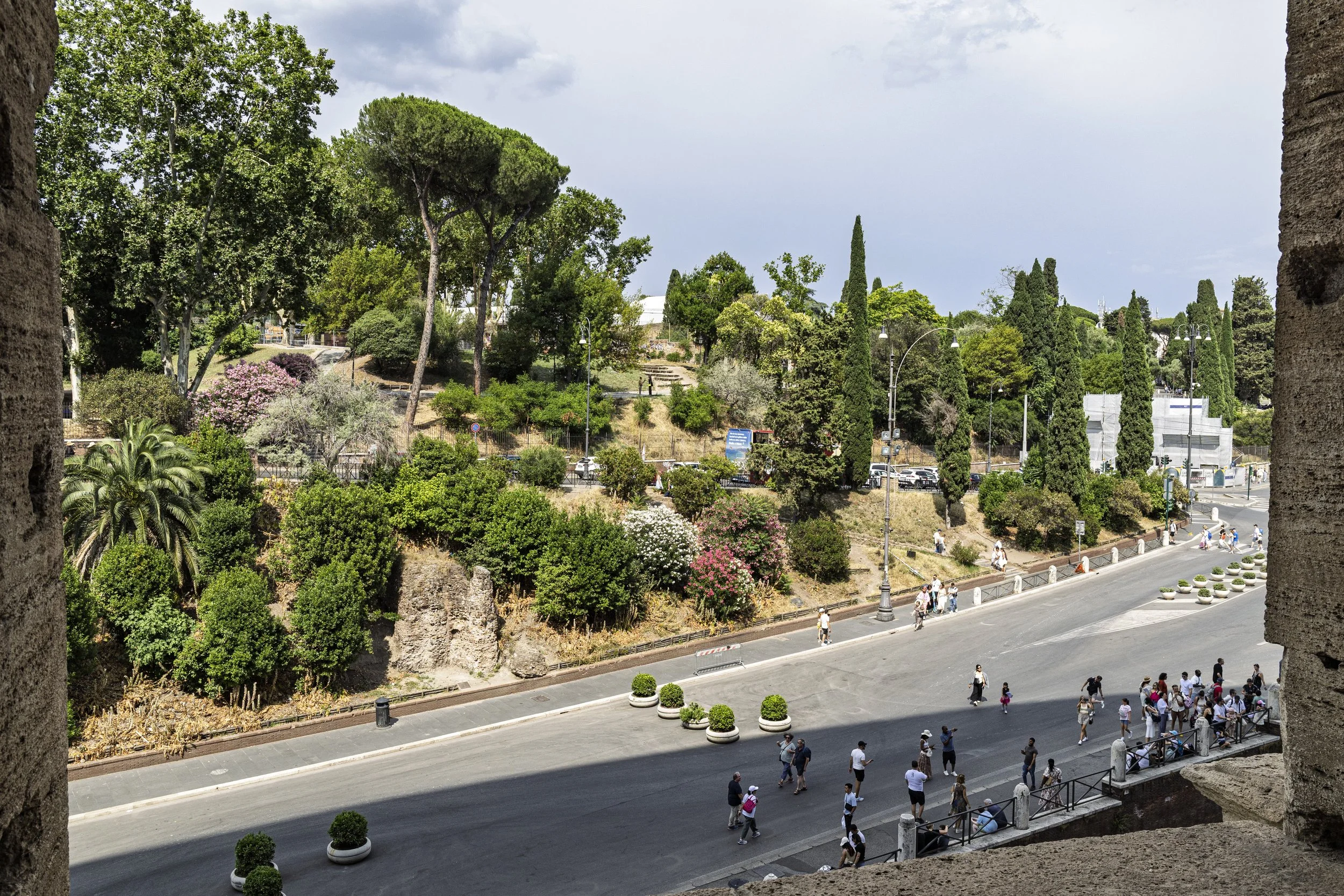Looking out of the Coloseum