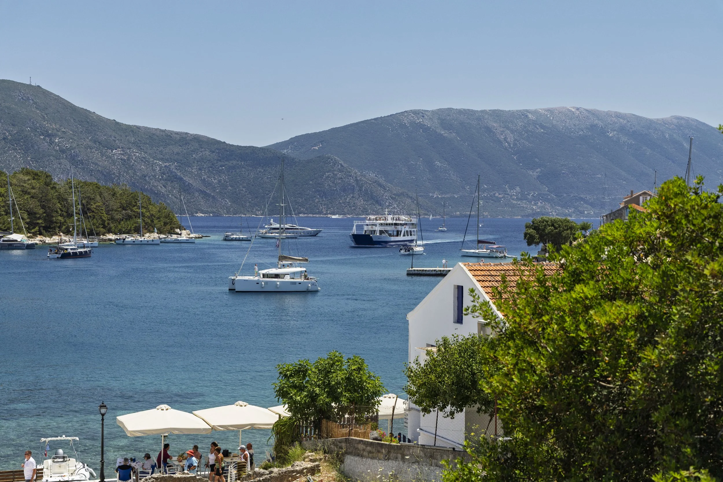Ferry in Fiskardo Harbour