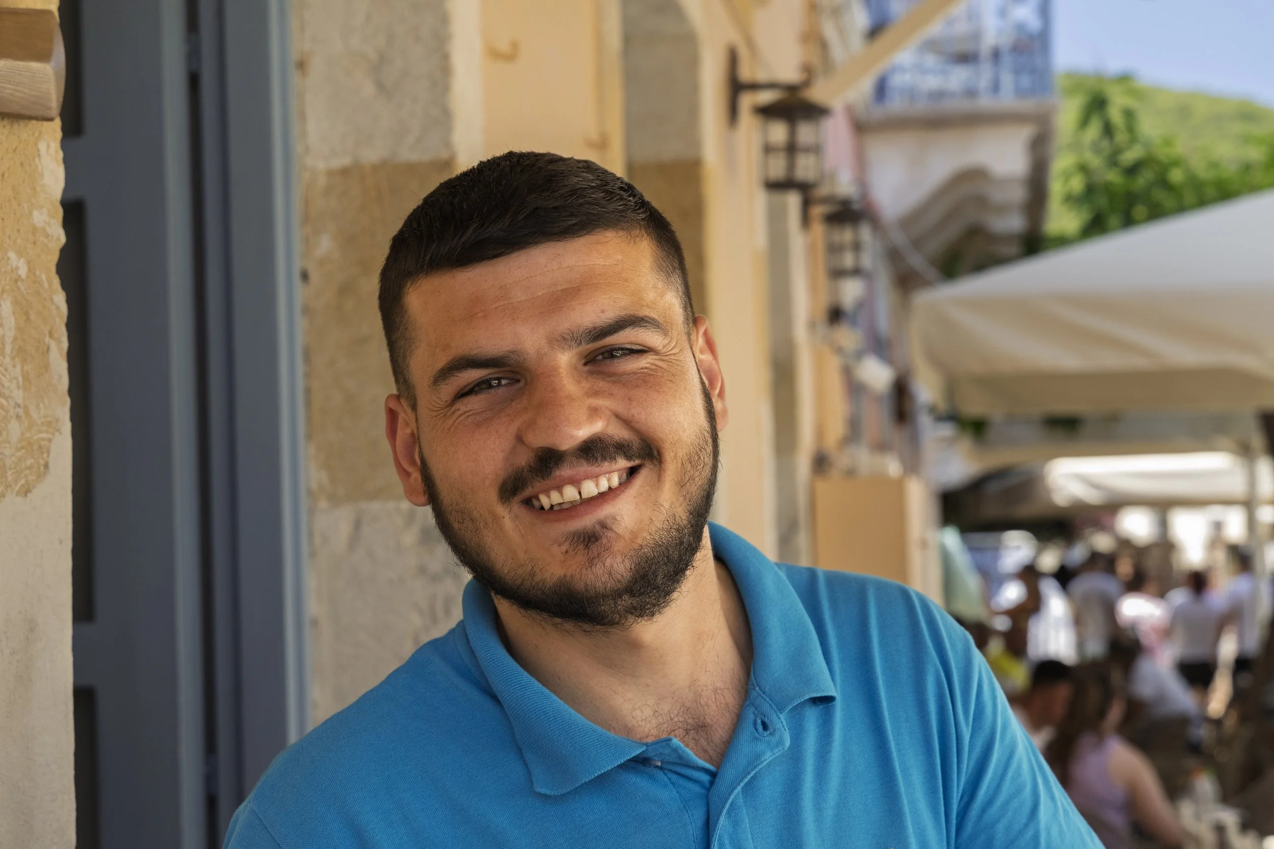 Friendly Waiter in Fiskardo