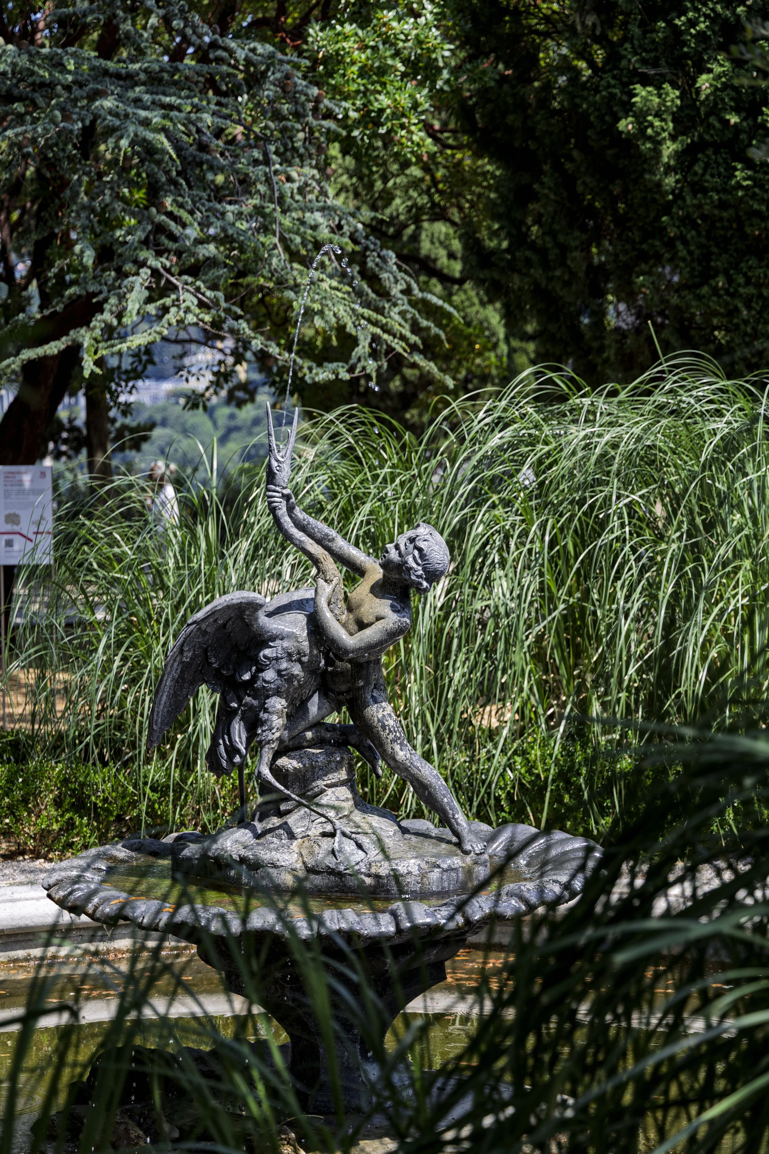 Statue Fountain In the Park