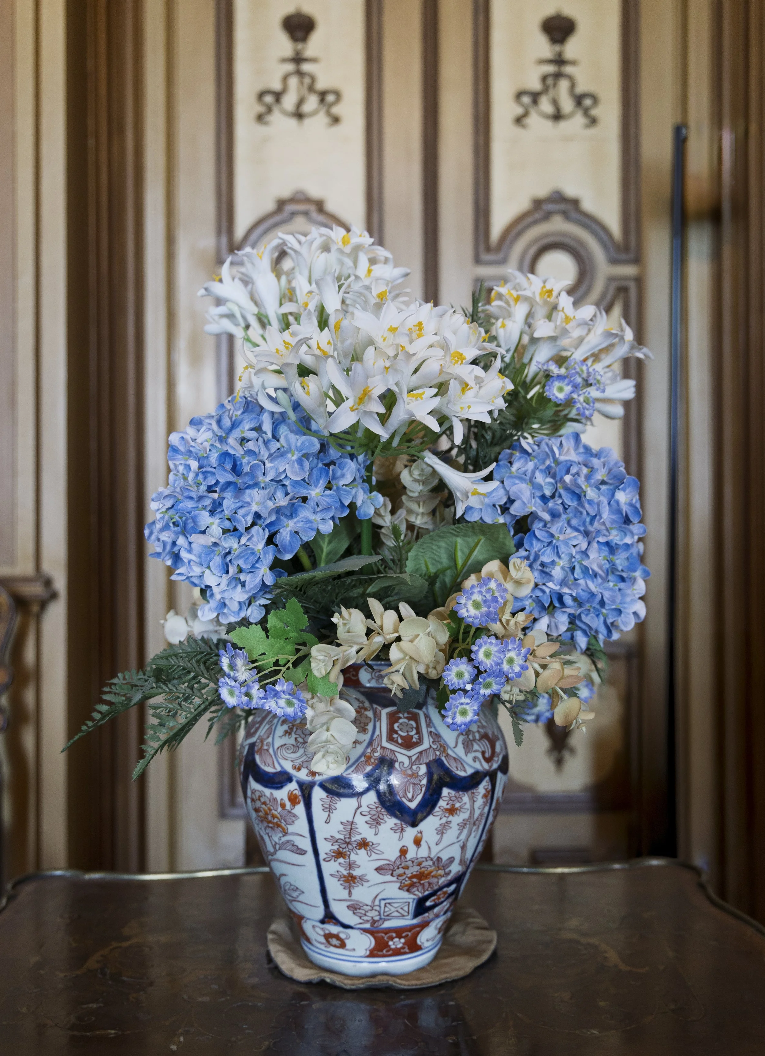 Vase and Flowers in the Castle