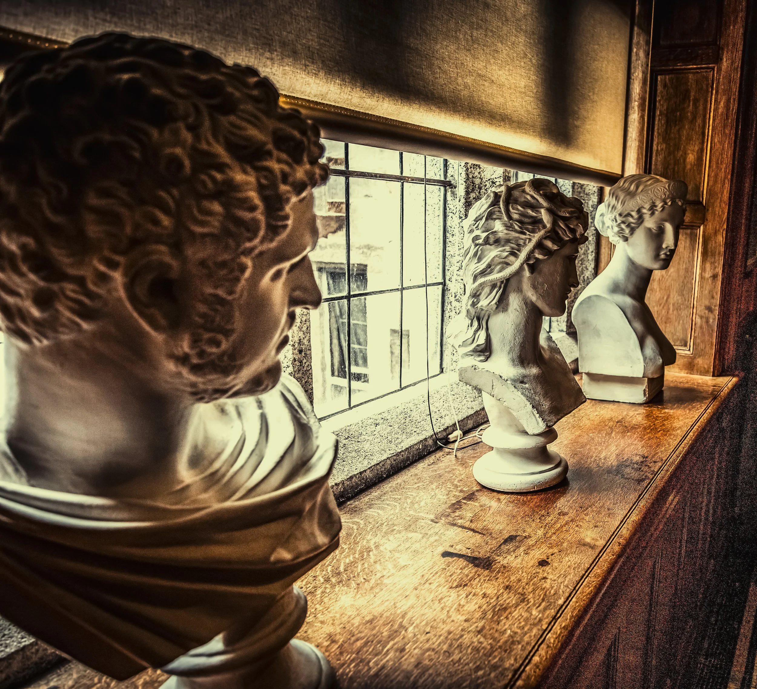 Busts in a Window