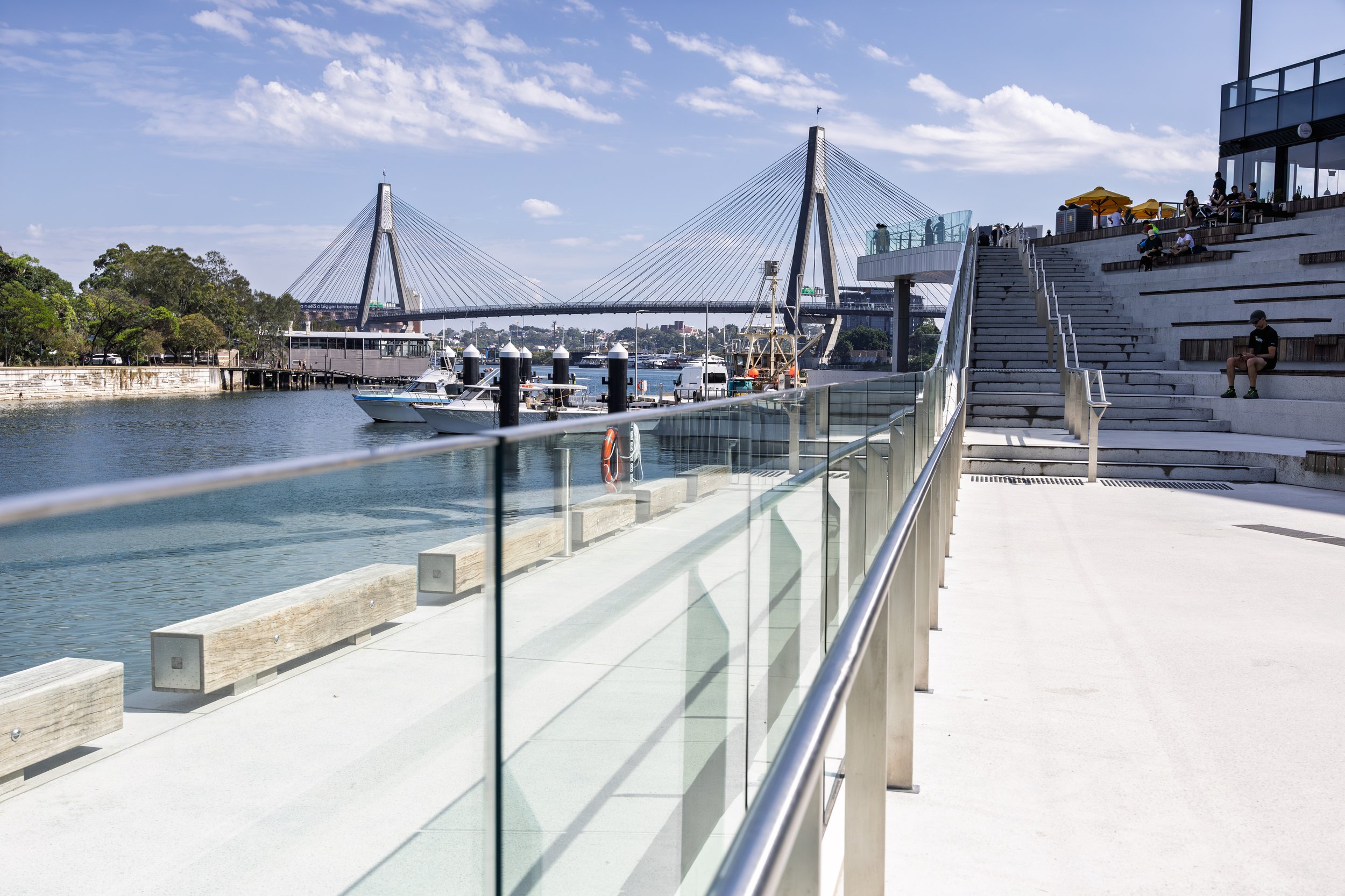 Glsss Barrier at the Fish Market