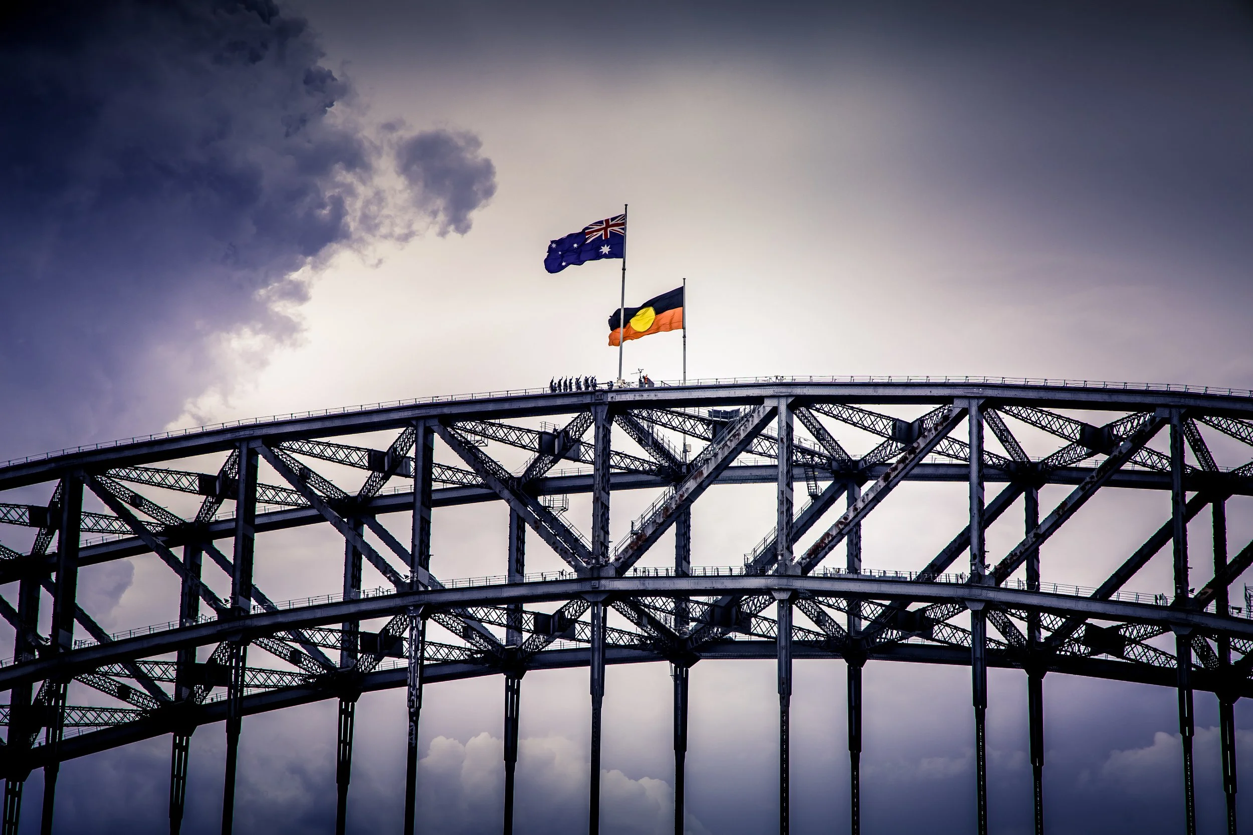 Climbers and Flags on the Harbour Bridge
