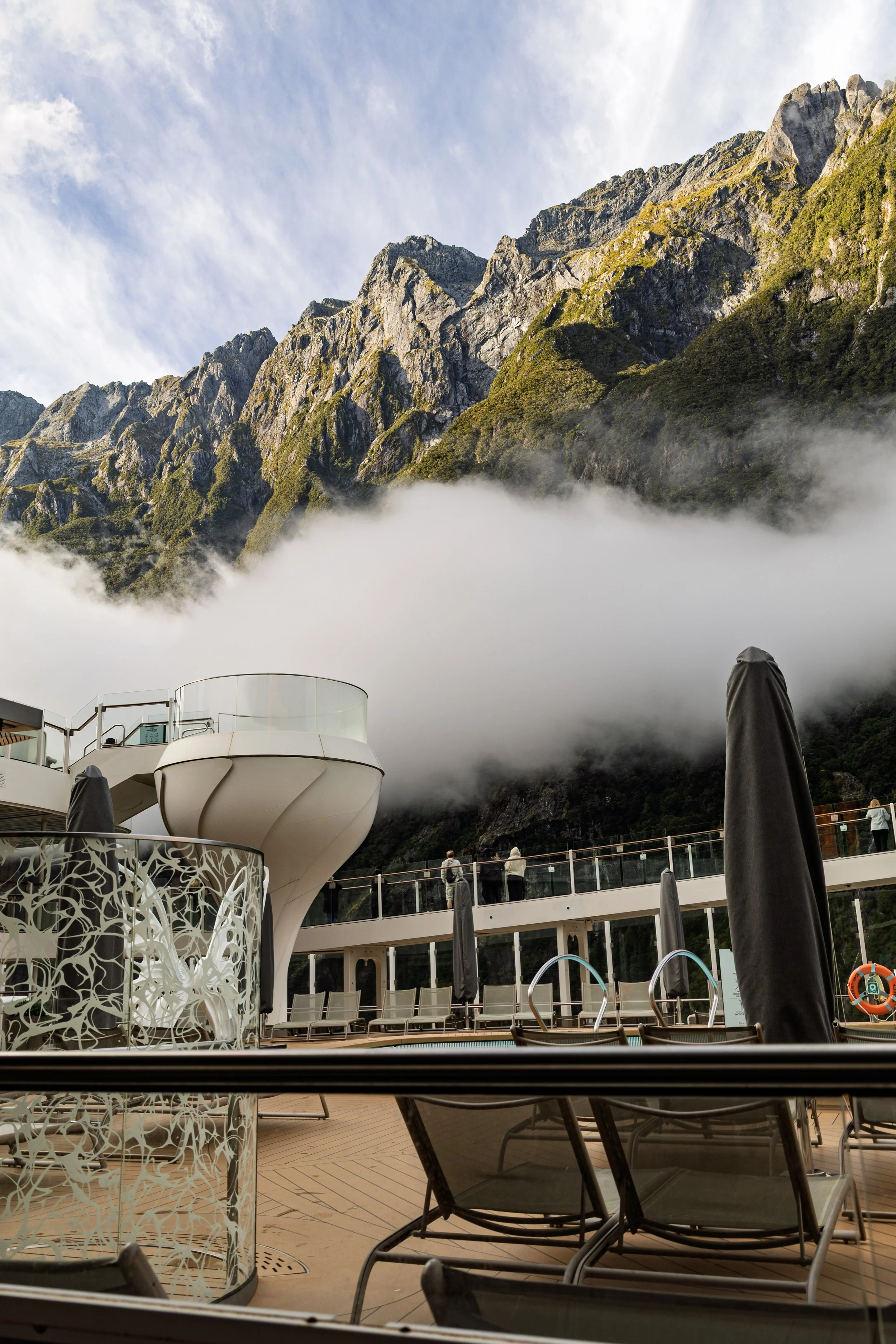 Early Morning Sightseers in Milford Sound