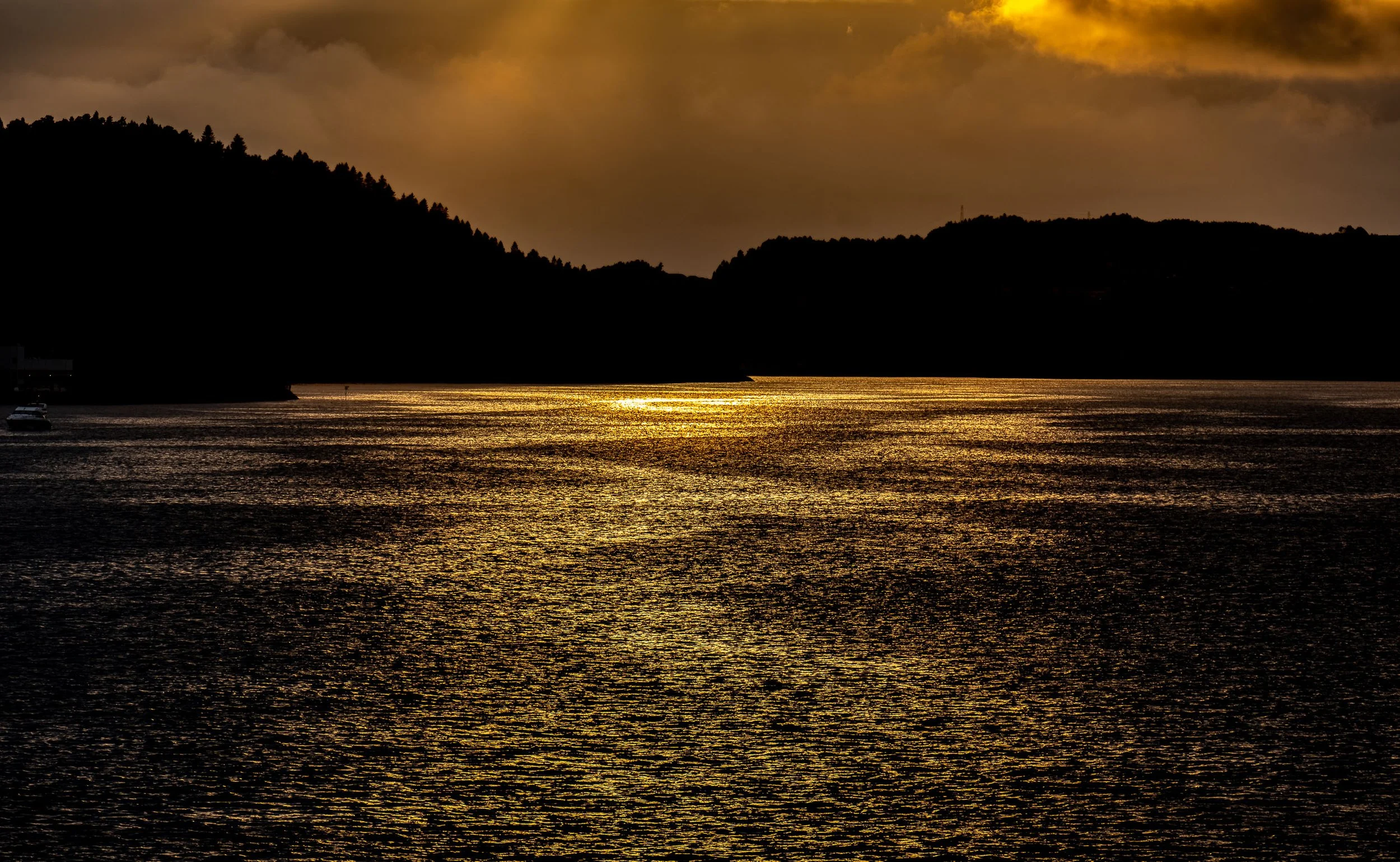 Sunset as we left Bergen