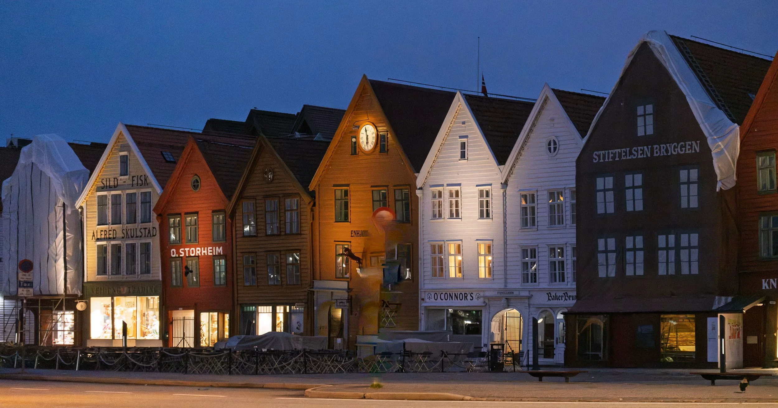 The Right Side of the Bryggen Buildings