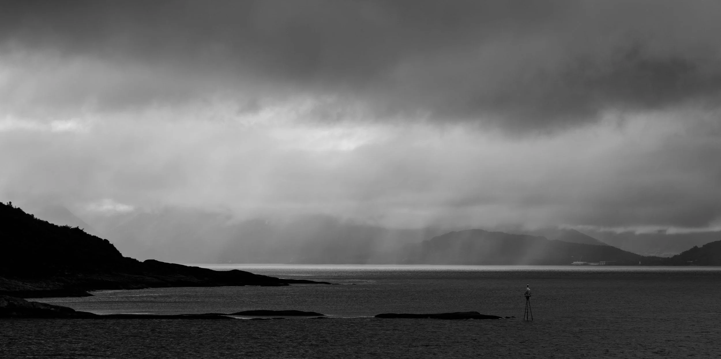 Black and White Coast on the way to Alesund