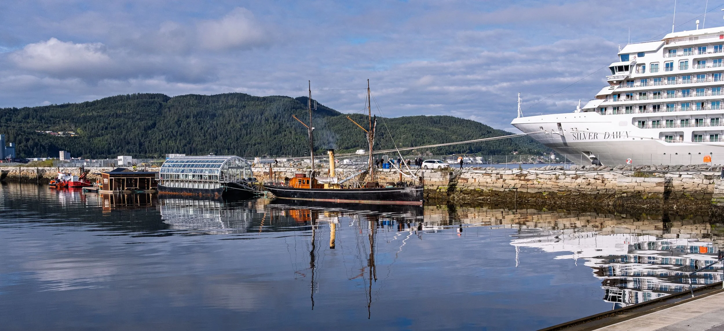 Silver Dawn docked in Trondheim