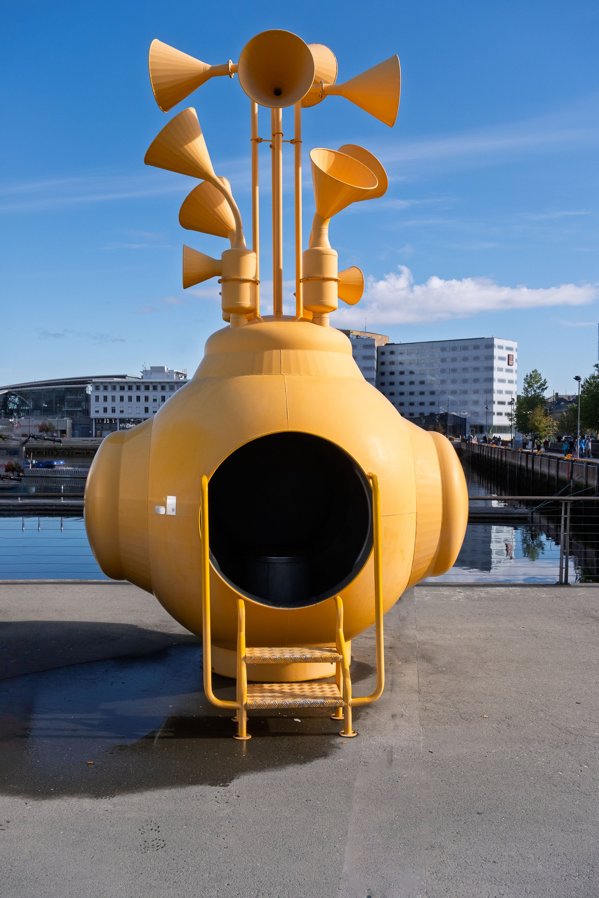 Yellow Submarine on Trondheim Waterfront