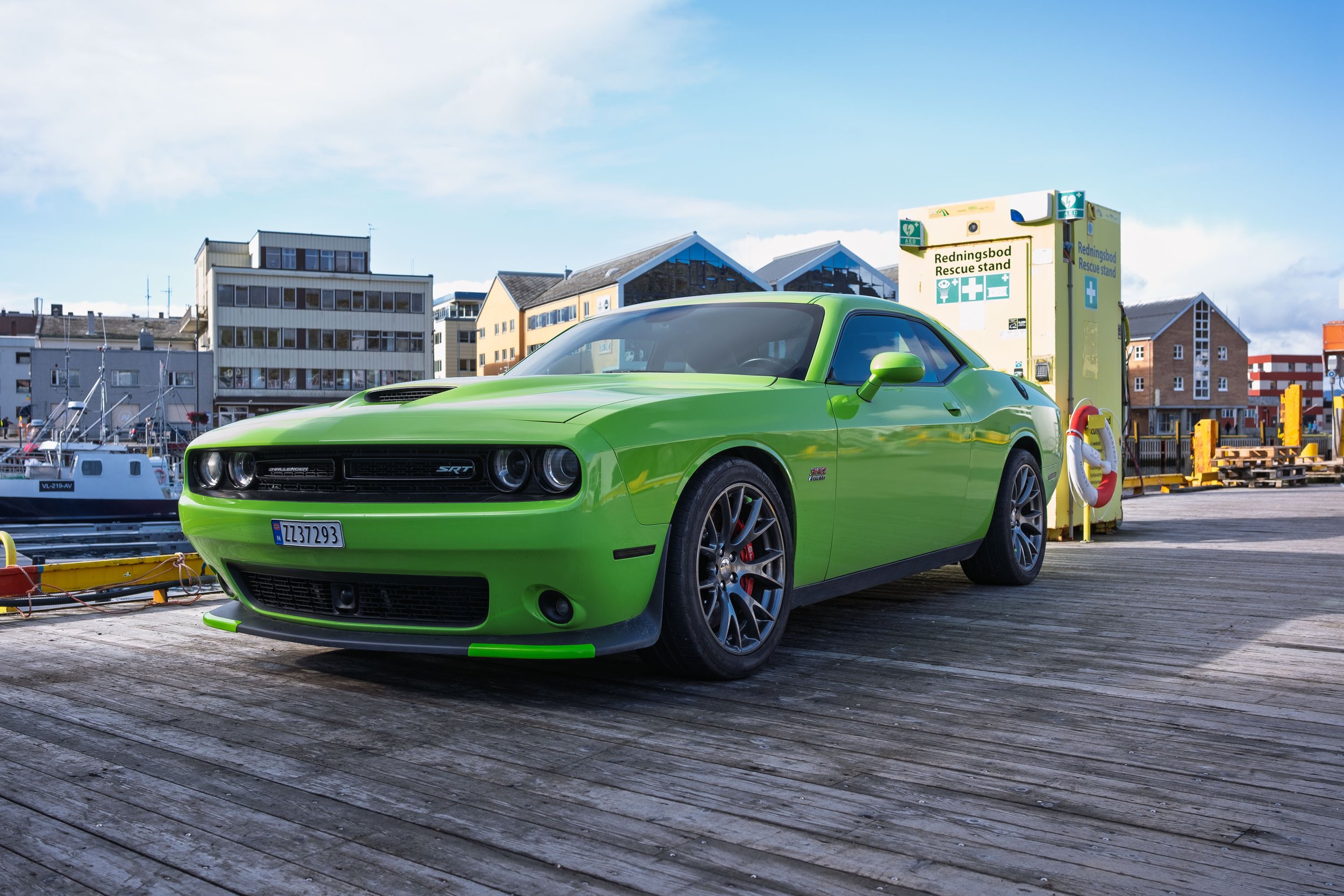 Green Camaro on the Dock at Hammerfest