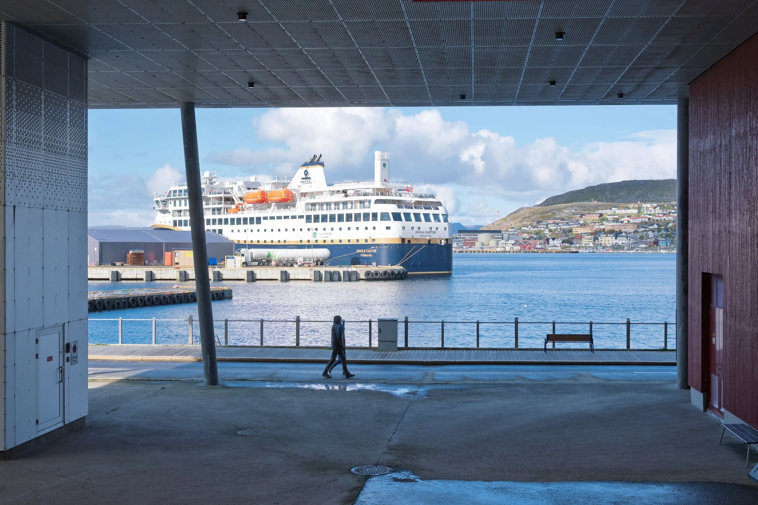 Ship Through the Archway of the Culture Centre