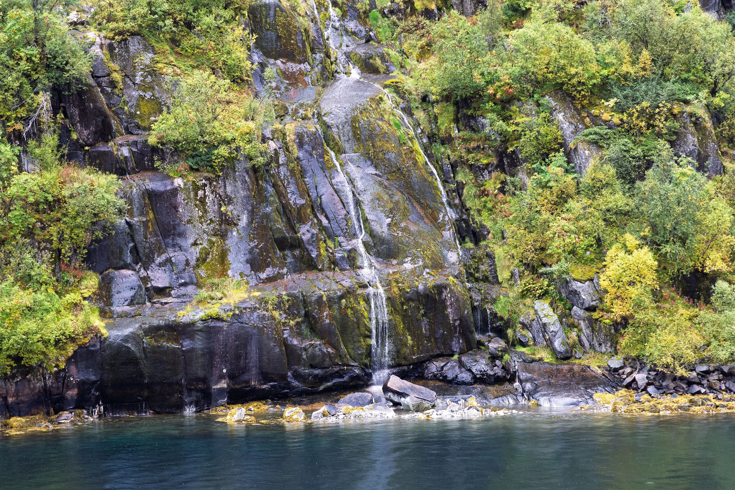 Waterfall in Trollfjord