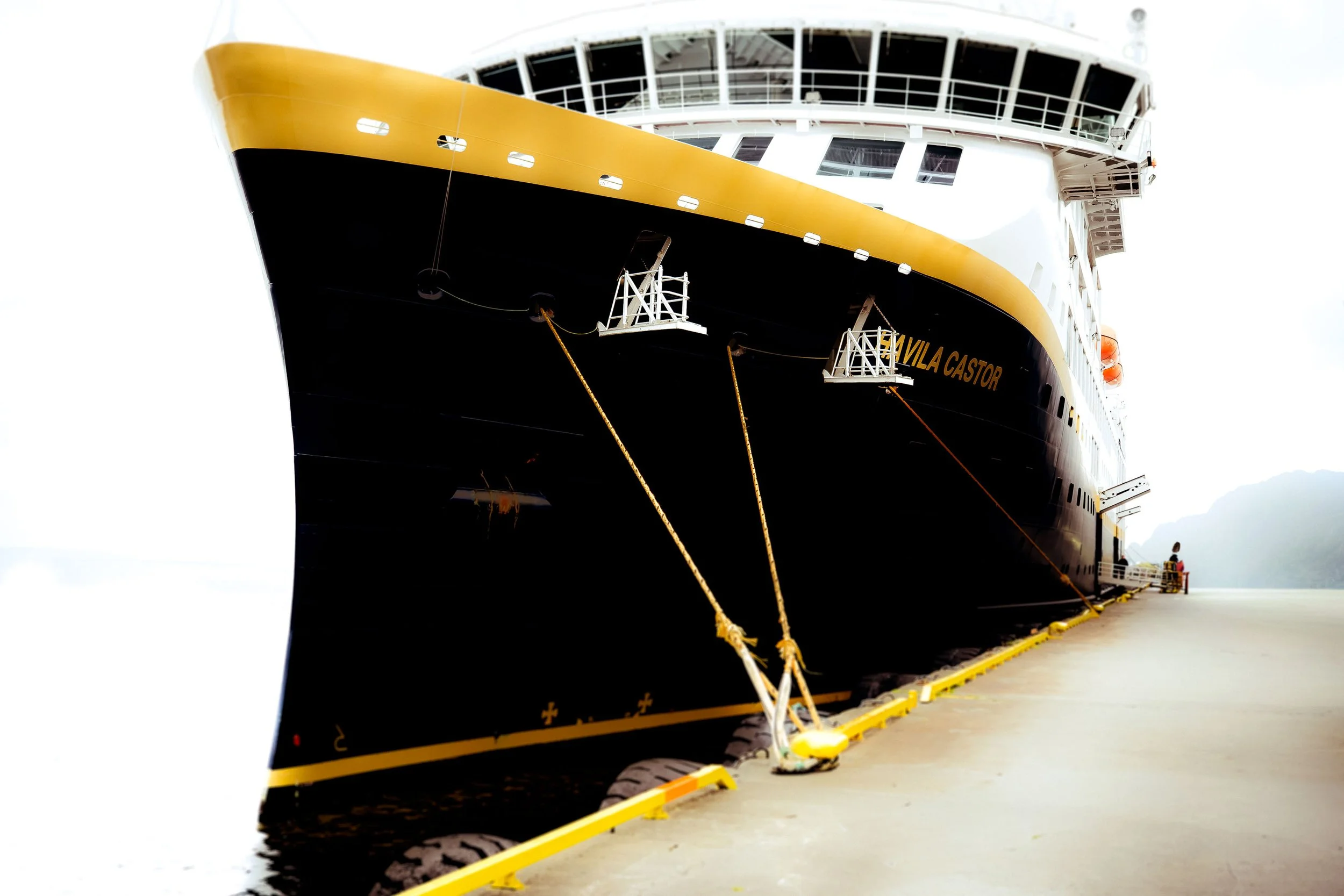 Havila Castor at Dock in Bronnoysund