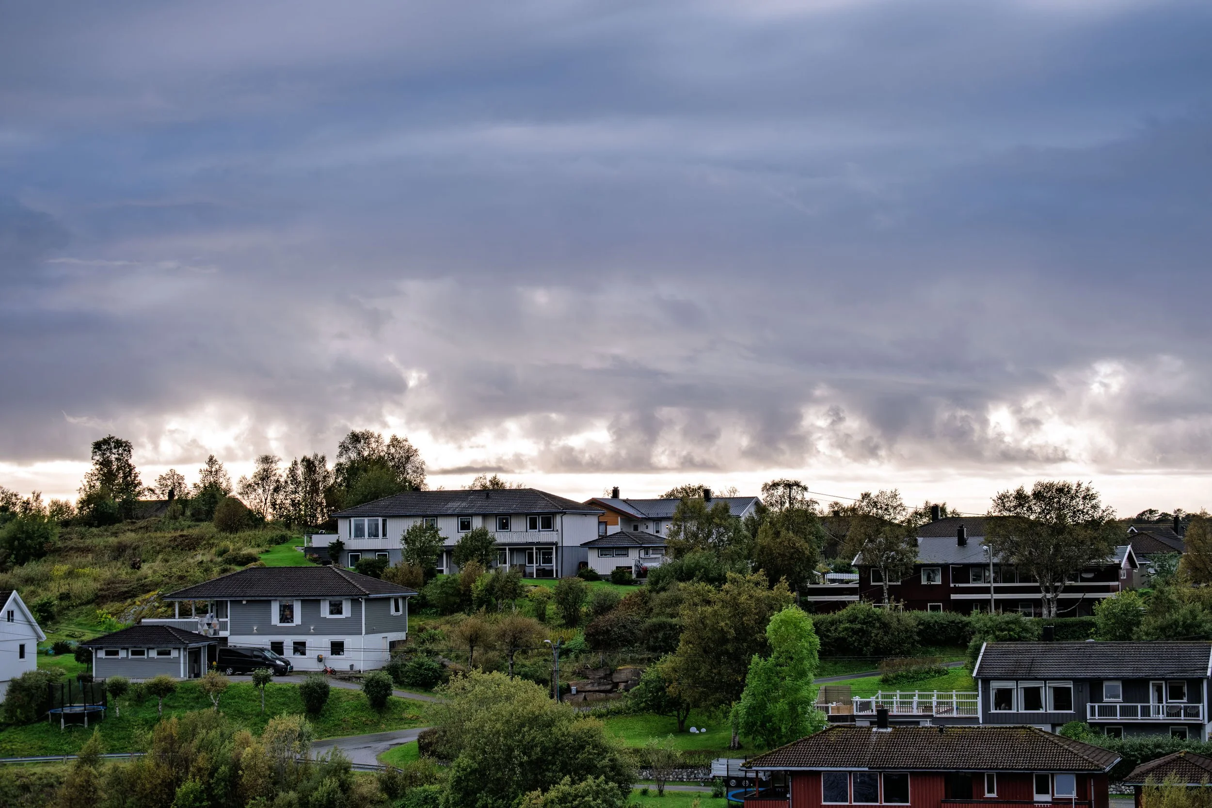 Houses on the Hillside Outside Bronnoysund