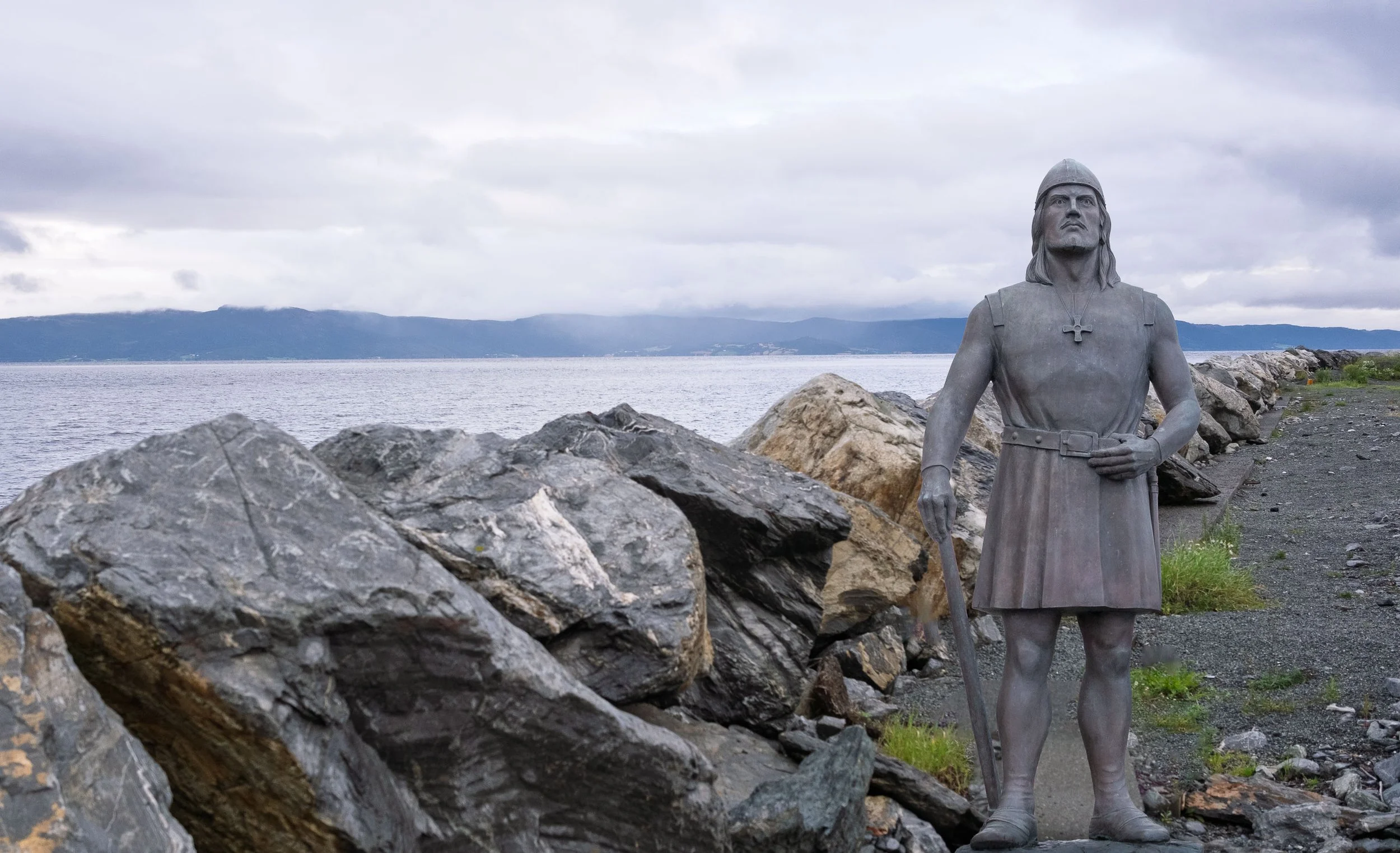 Leif Erikson Statue on the Trondheim Waterfront