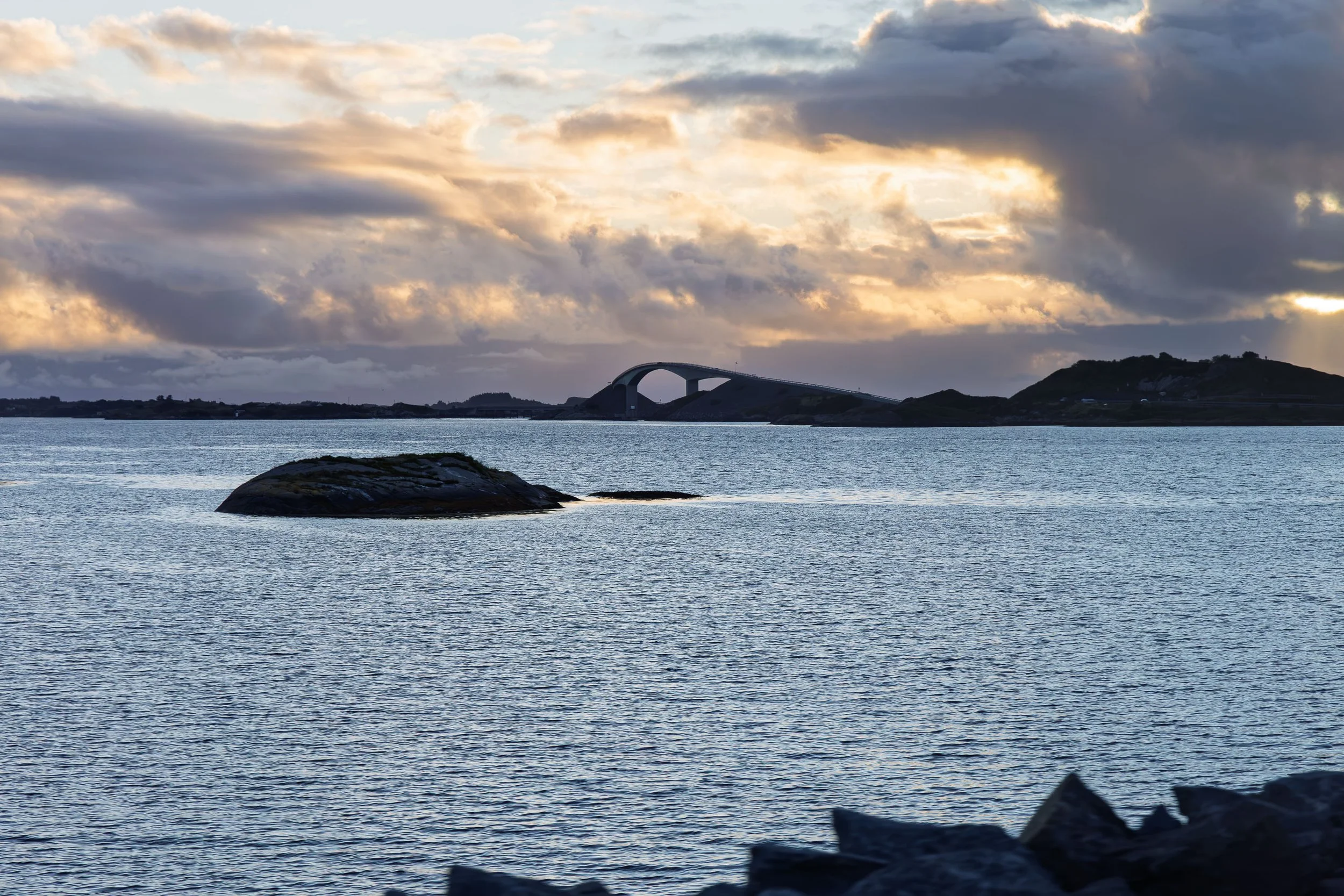 On the Atlantic Road - First View of the "James Bond" Bridge