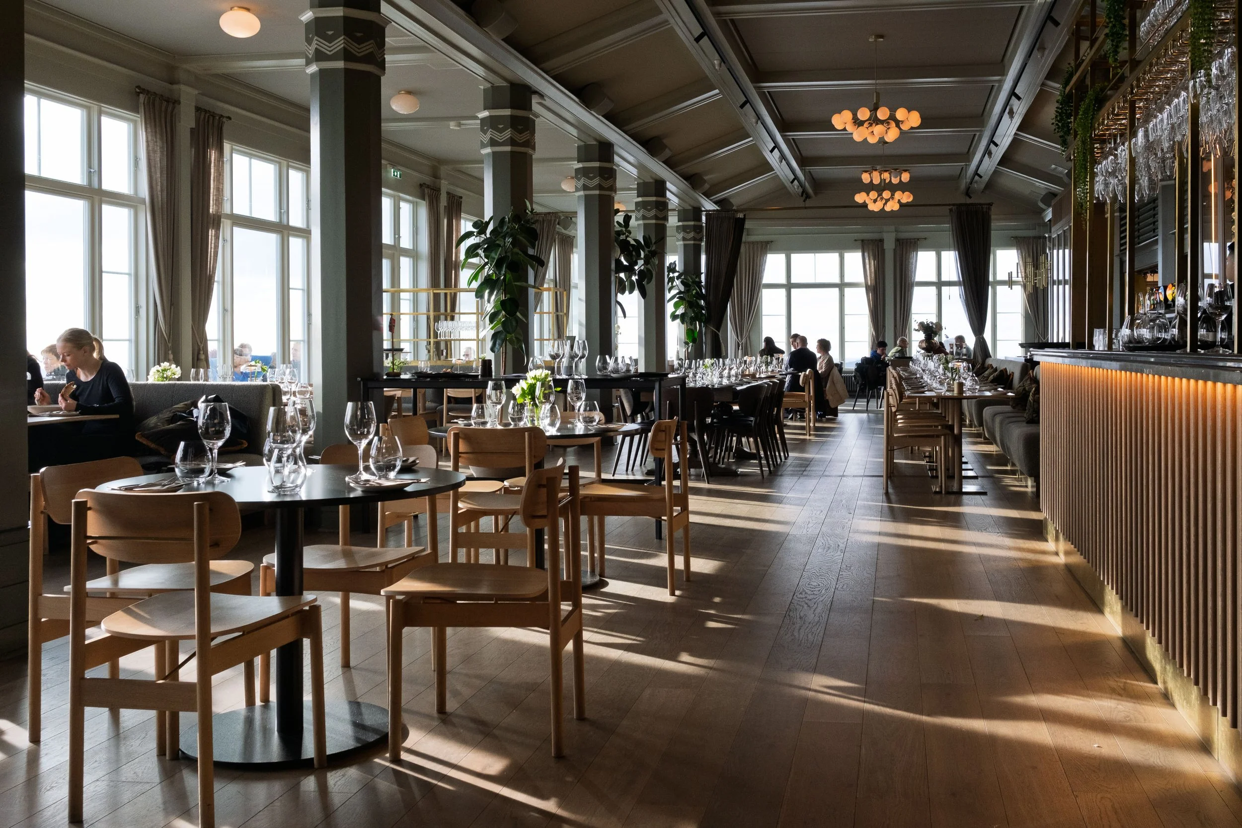 Inside the Restaurant at the Top
