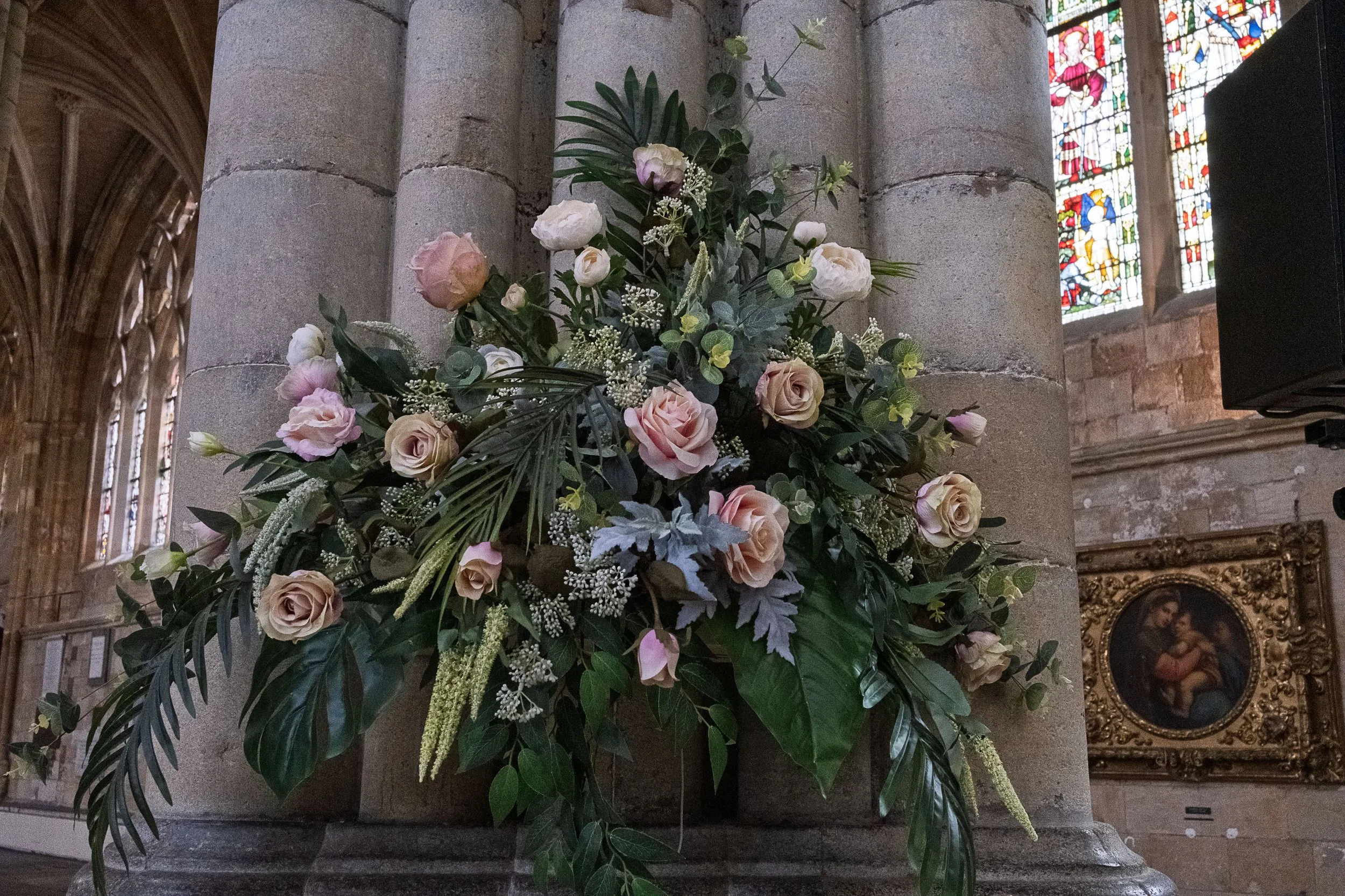 Column with Flowers - Exeter