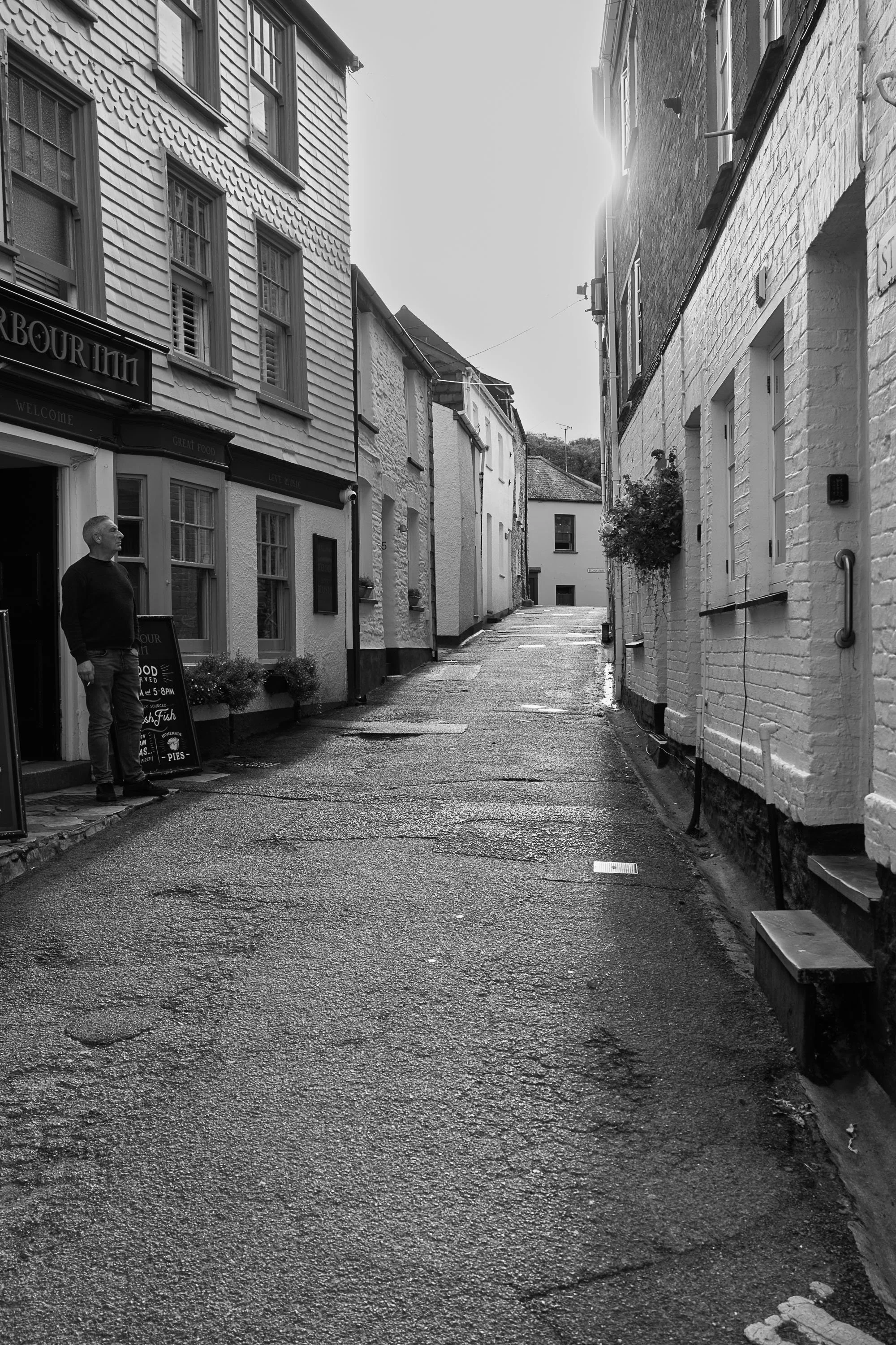 Black and White Laneway in Pasdstow