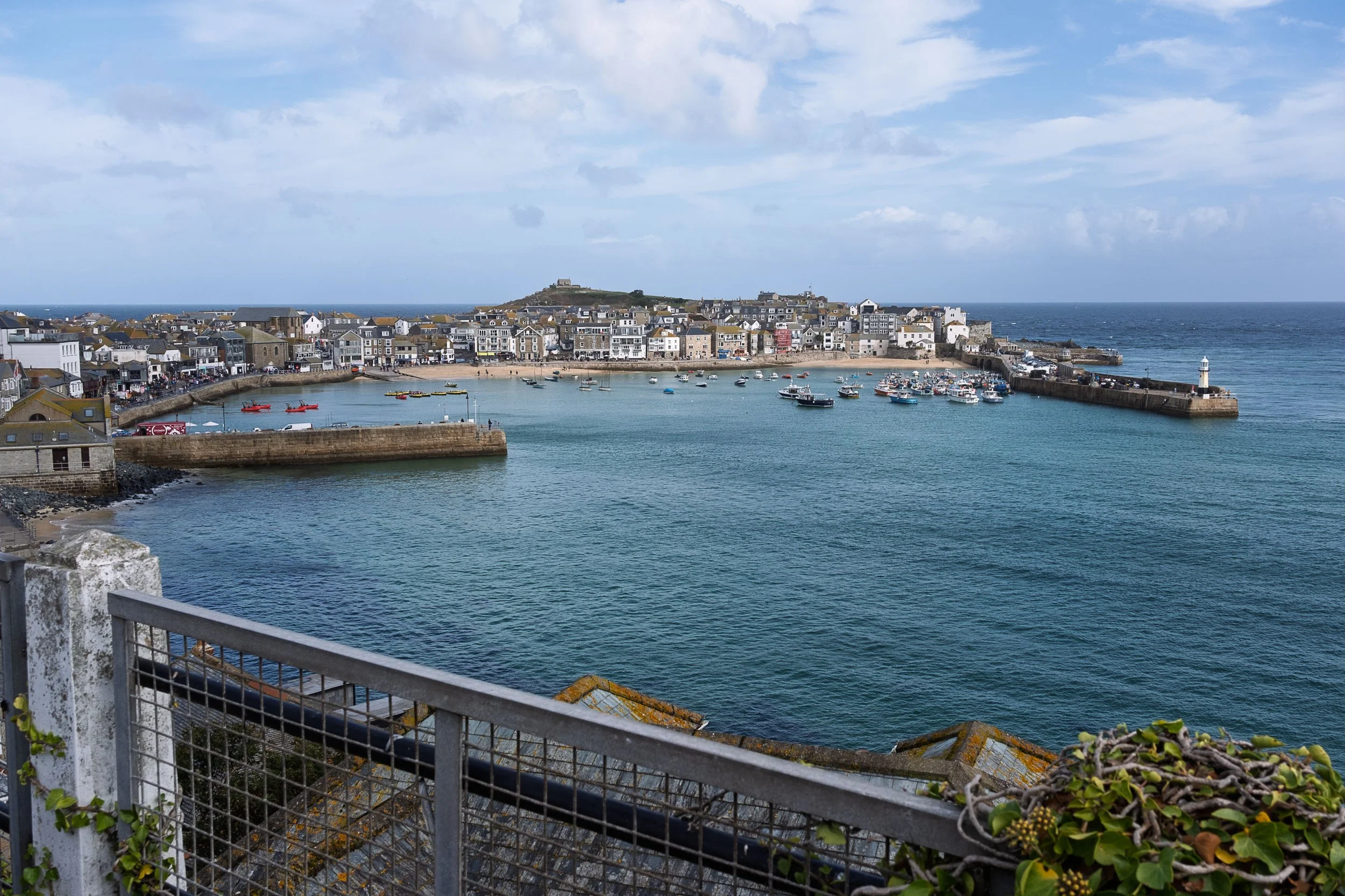 View of St Ives after leaving the station