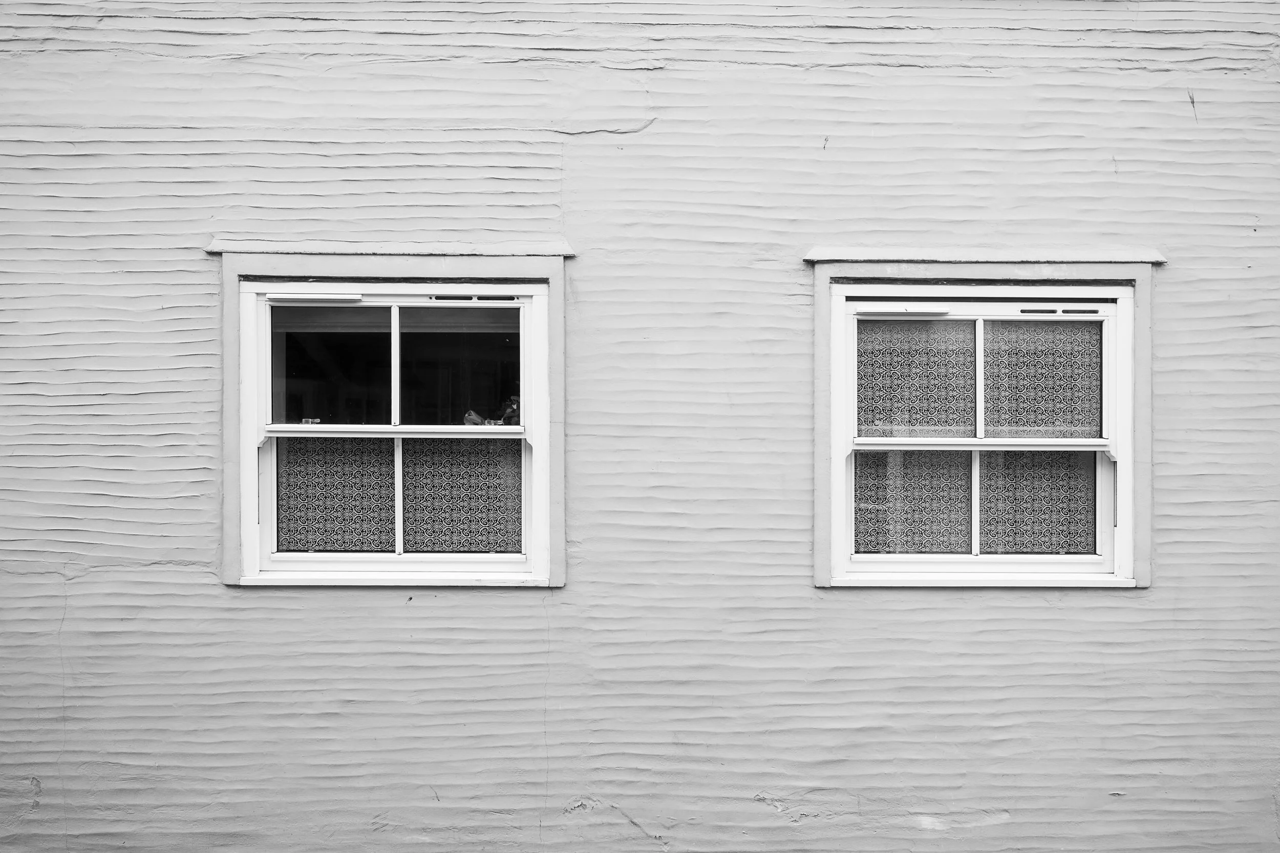 Black and White Windows in Looe