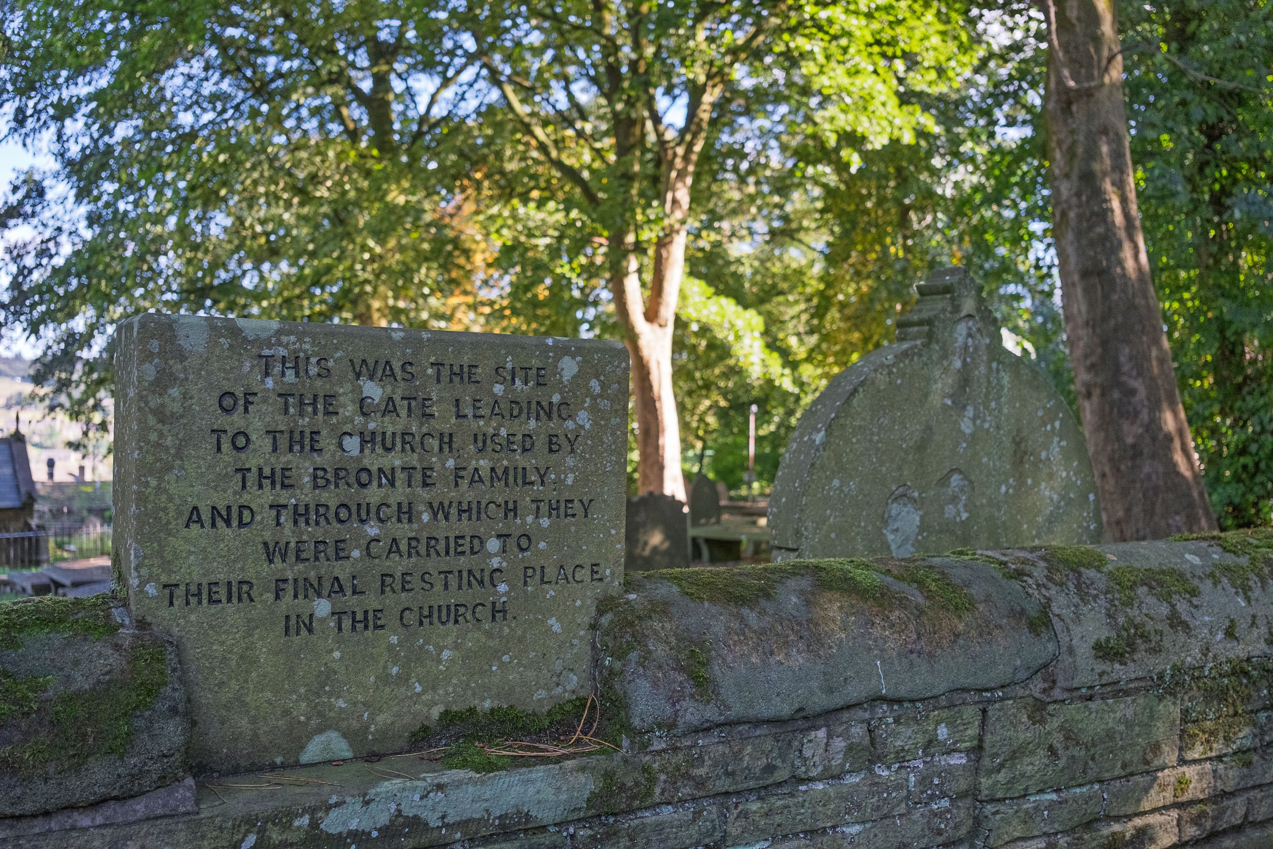 Sign at the Cemetery Yard at Haworth Church