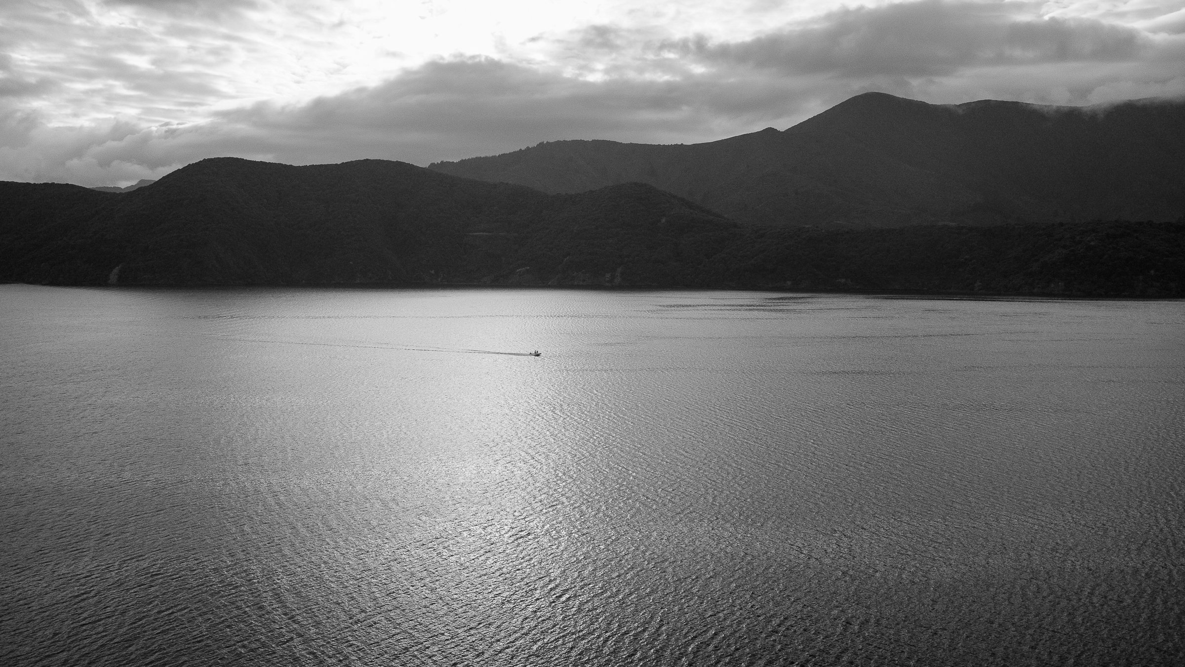 Lonely Boat - Marlborough Sounds, NZ