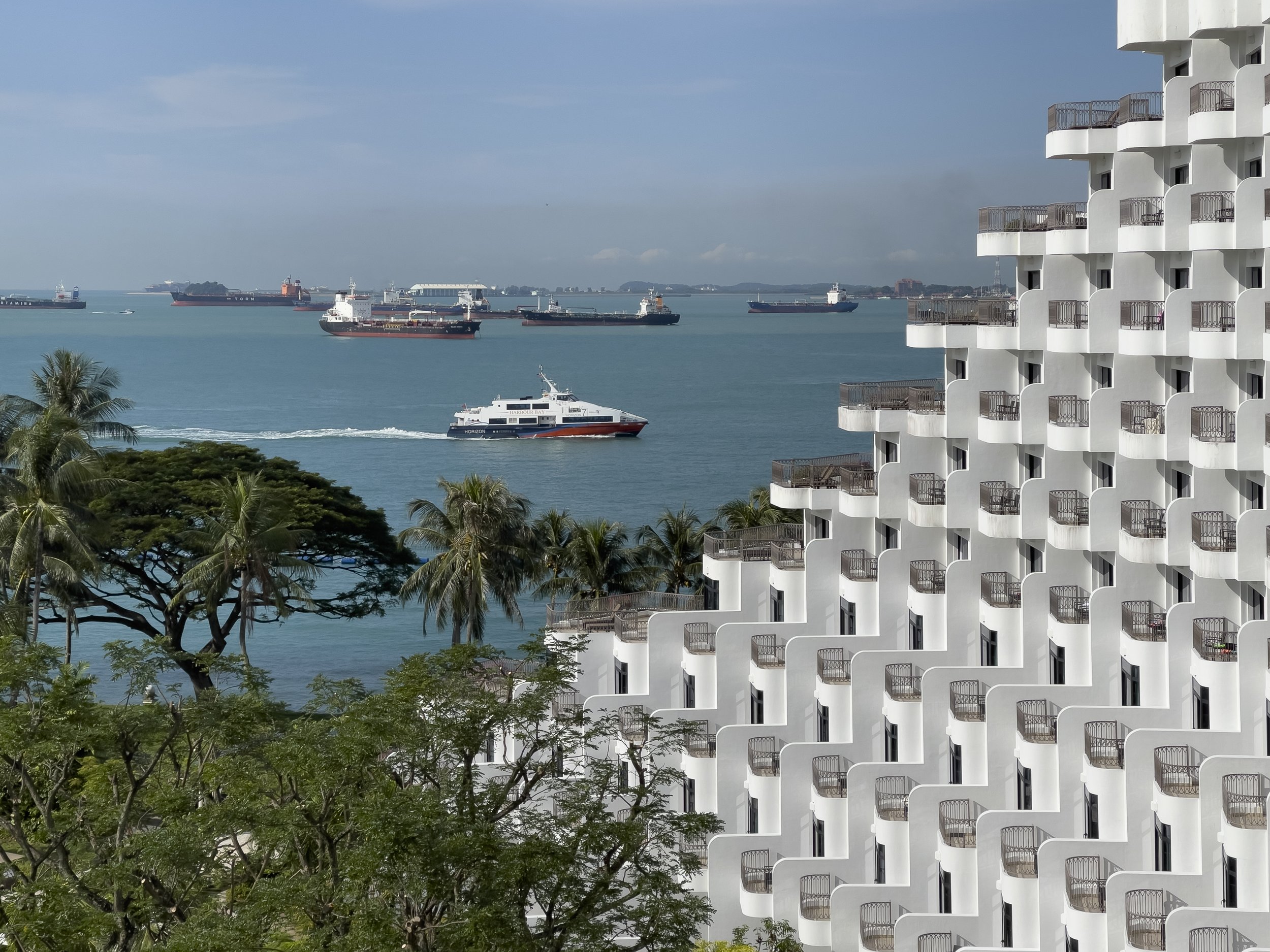 Looking out from Rasa Sentosa, Singapore