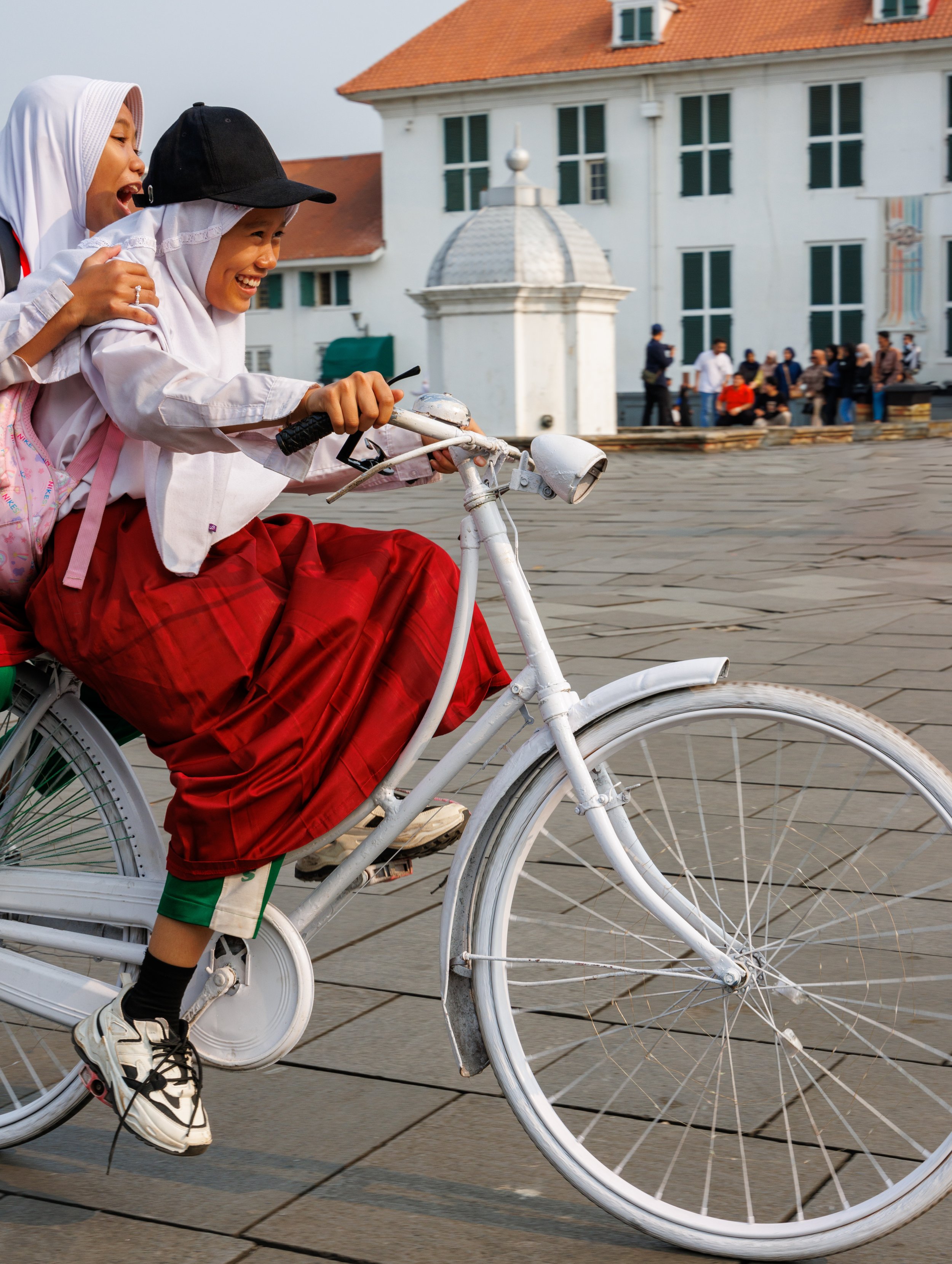 Cycling in Fatahillah Square - Jakarta, Indonesia
