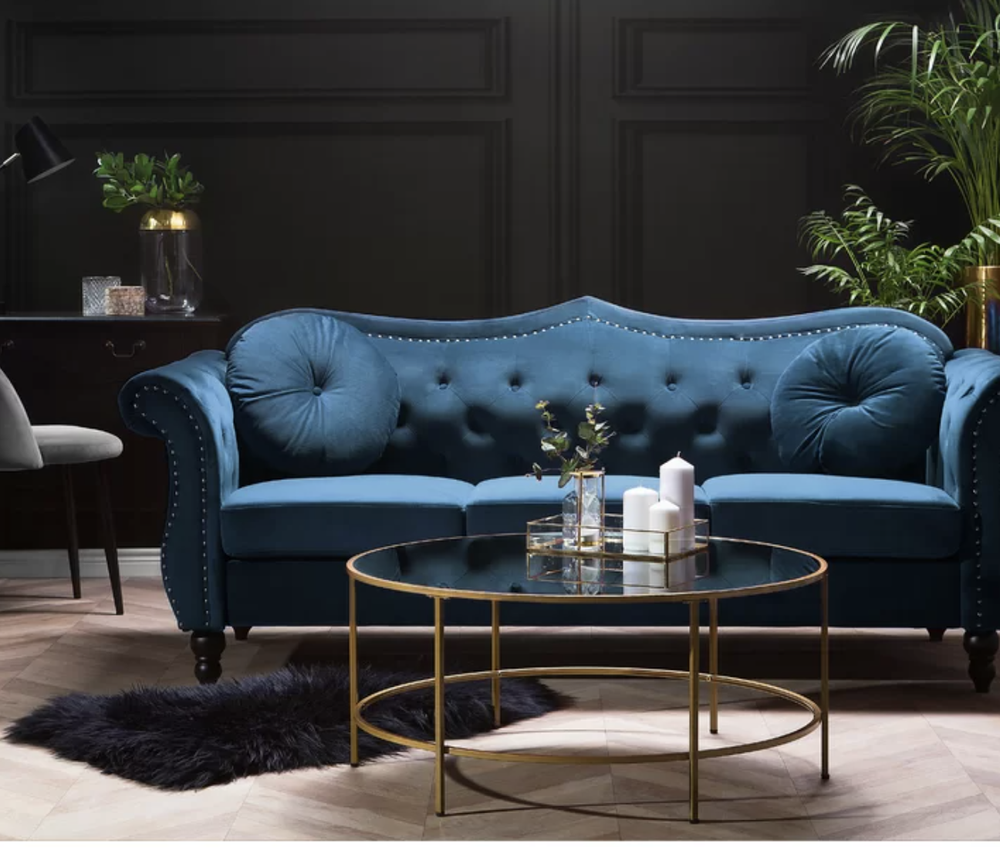 Wayfair: Blue 3 Seater Chesterfield Sofa - £799.99